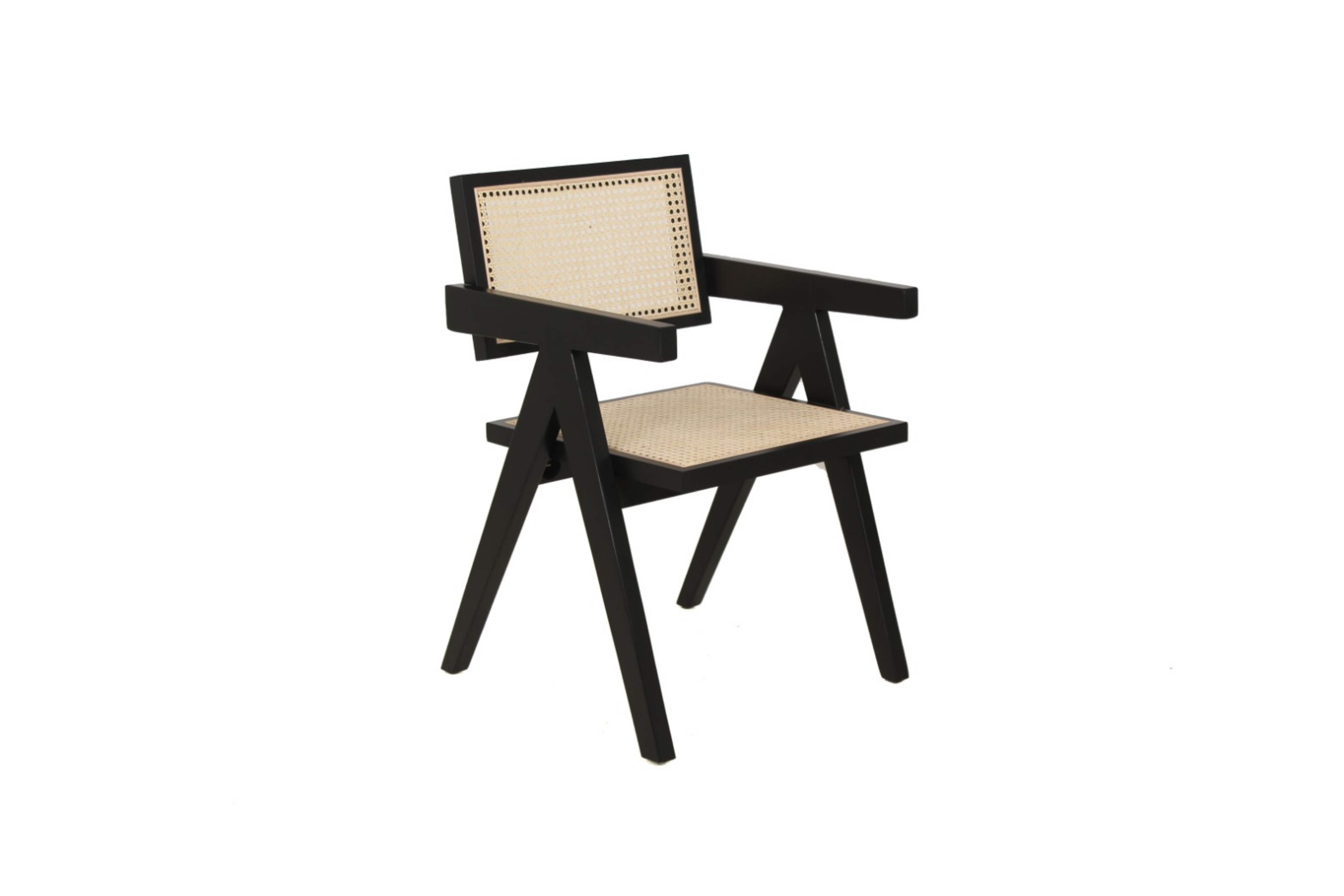 Silla Palermo MADERA NEGRA TEJIDO NATURAL