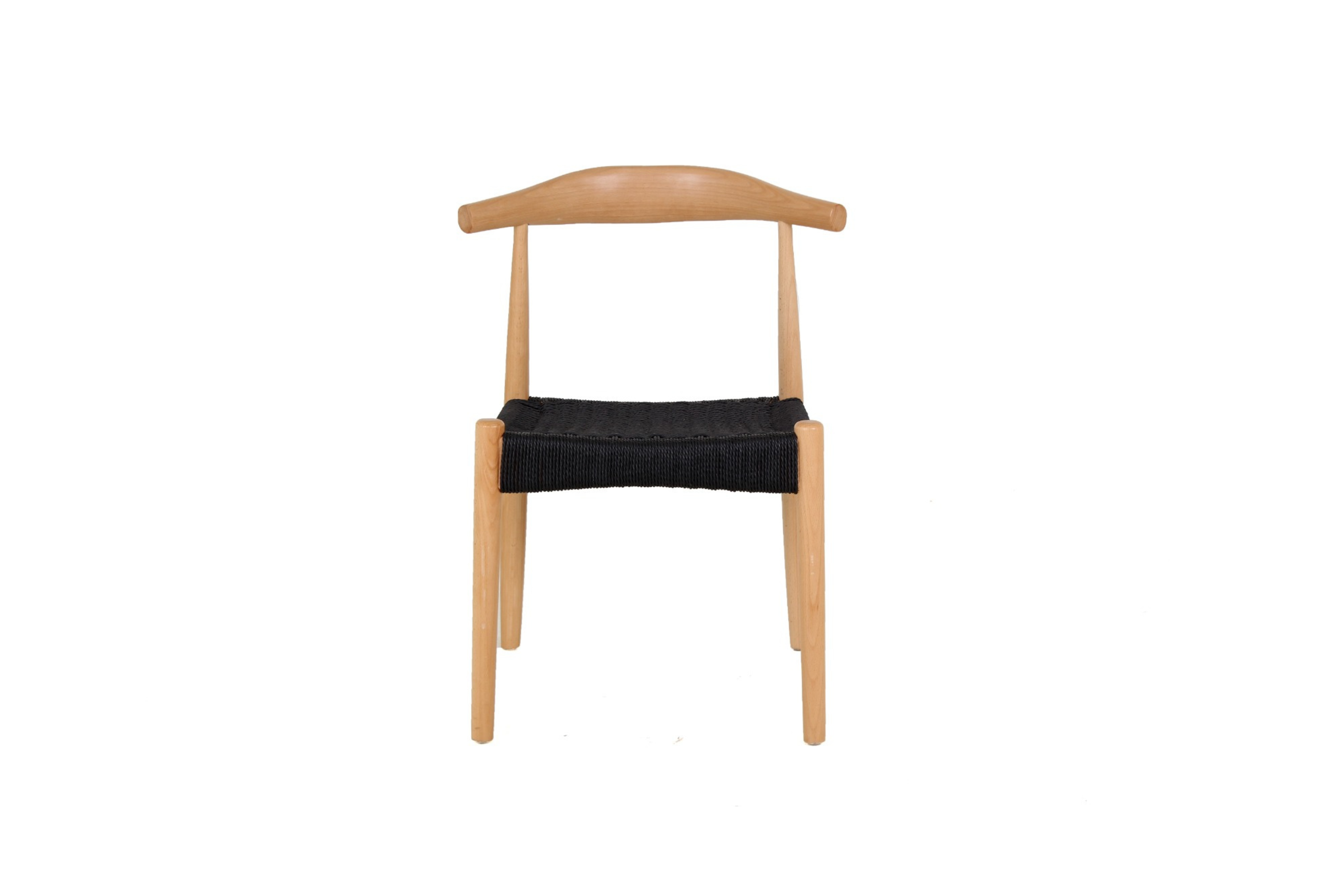 Silla Monaco MADERA NATURAL TEJIDO NEGRO - SIN DESCANSABRAZOS