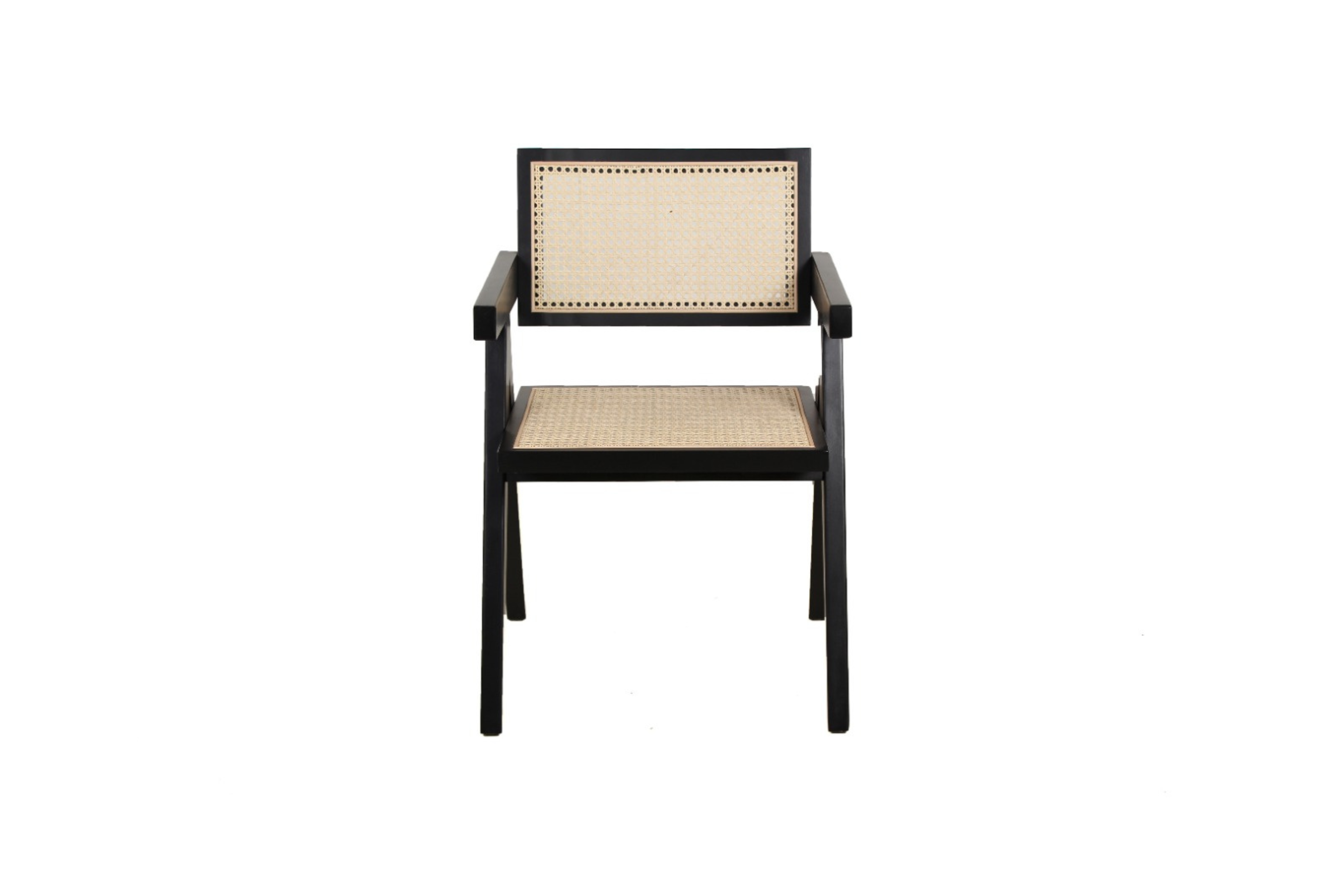 Silla Palermo MADERA NEGRA TEJIDO NATURAL