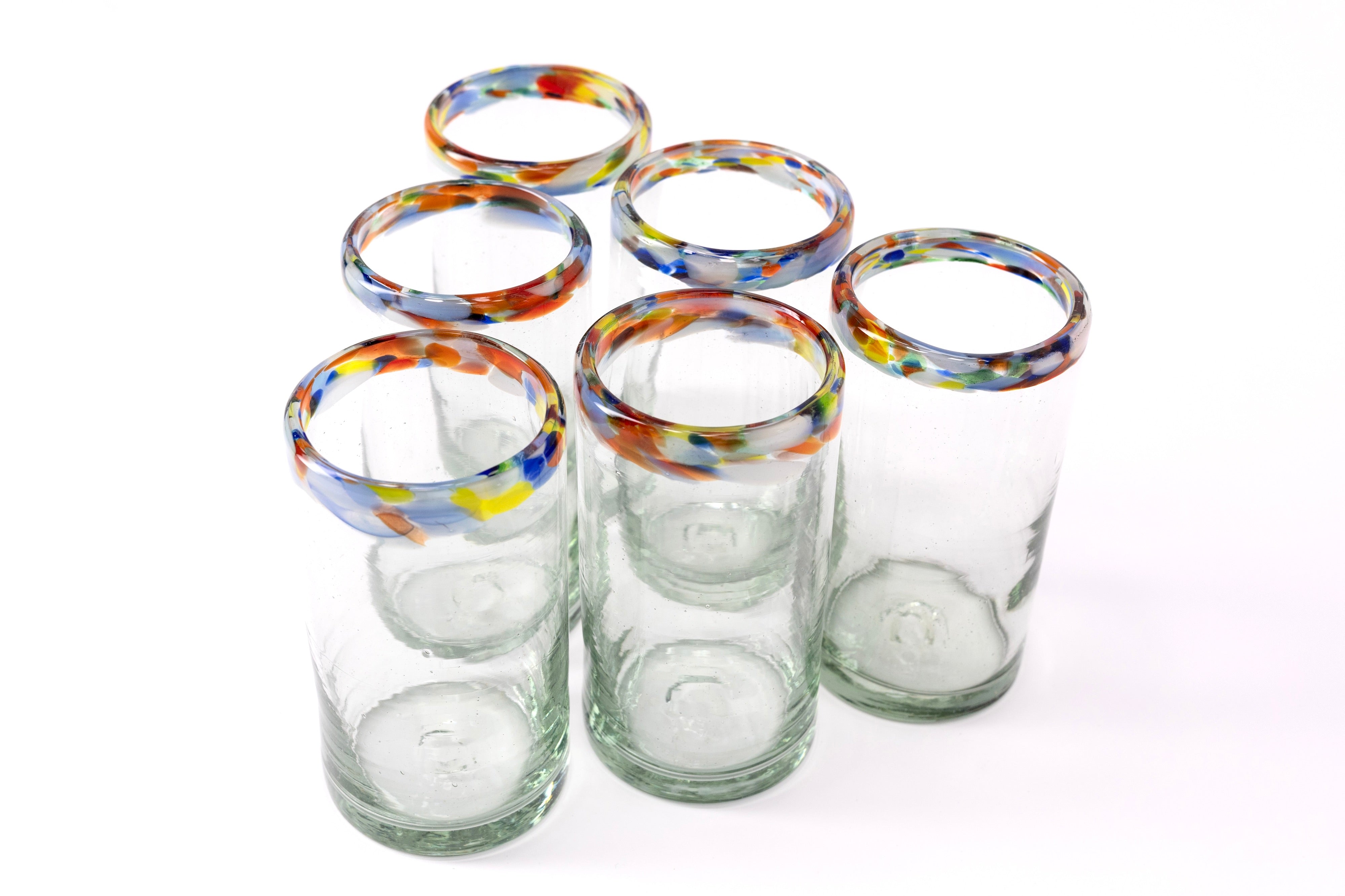 Orilla rivera | Set de 6 vasos de vidrio soplado