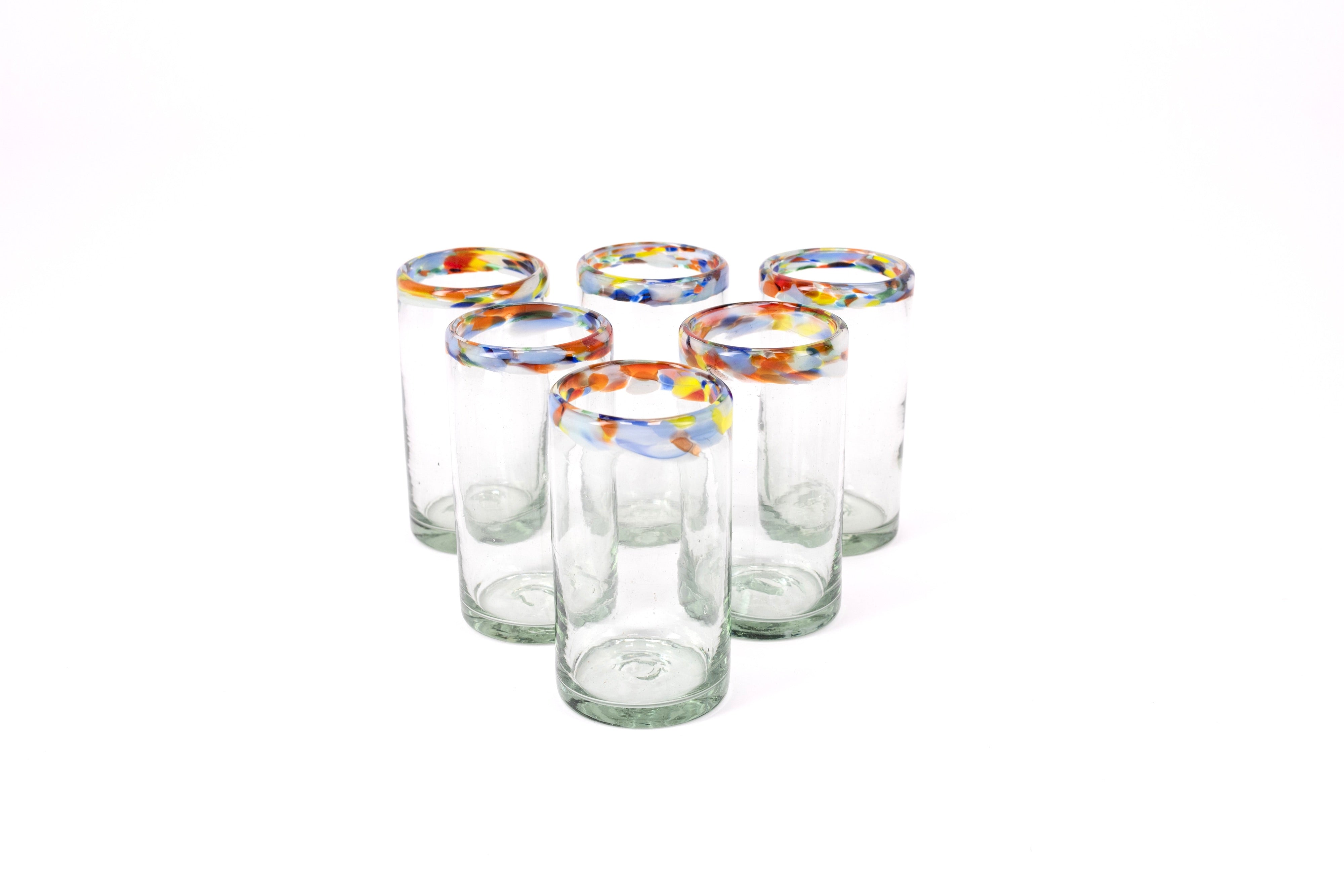 Orilla rivera | Set de 6 vasos de vidrio soplado