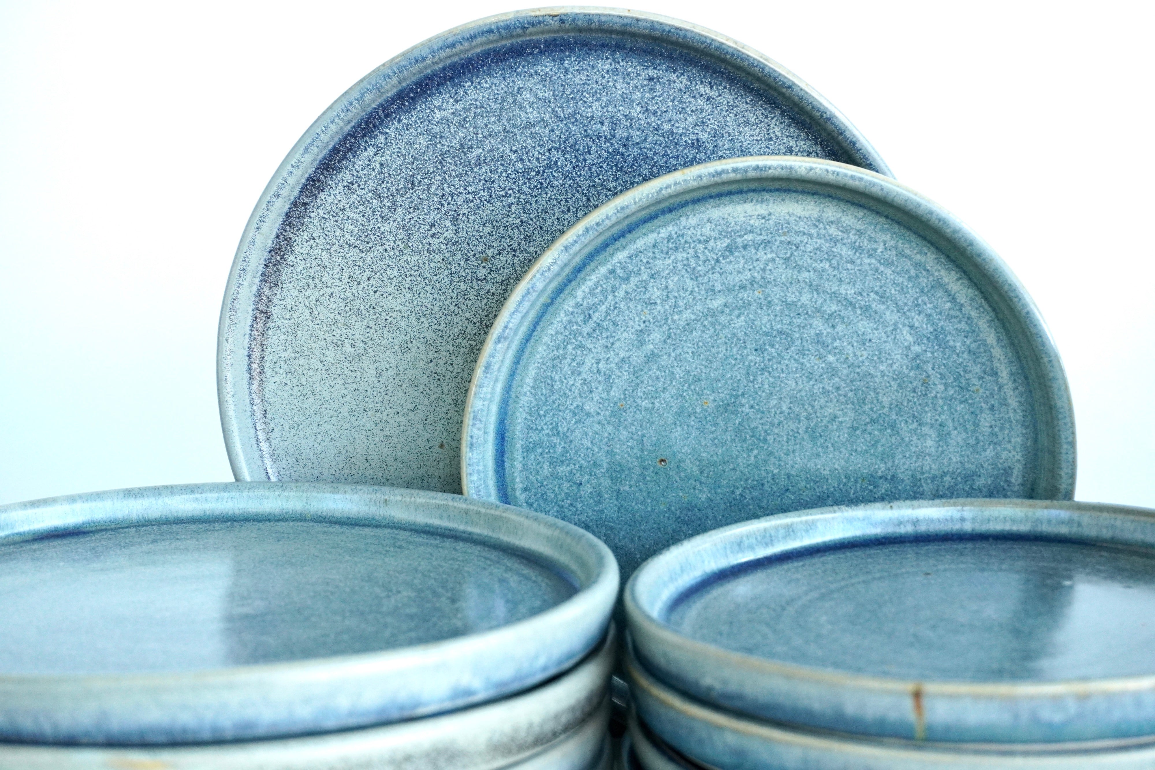 Mixta Gris mate & Piedra negra | Set de vajilla básica línea rústica para 6 personas