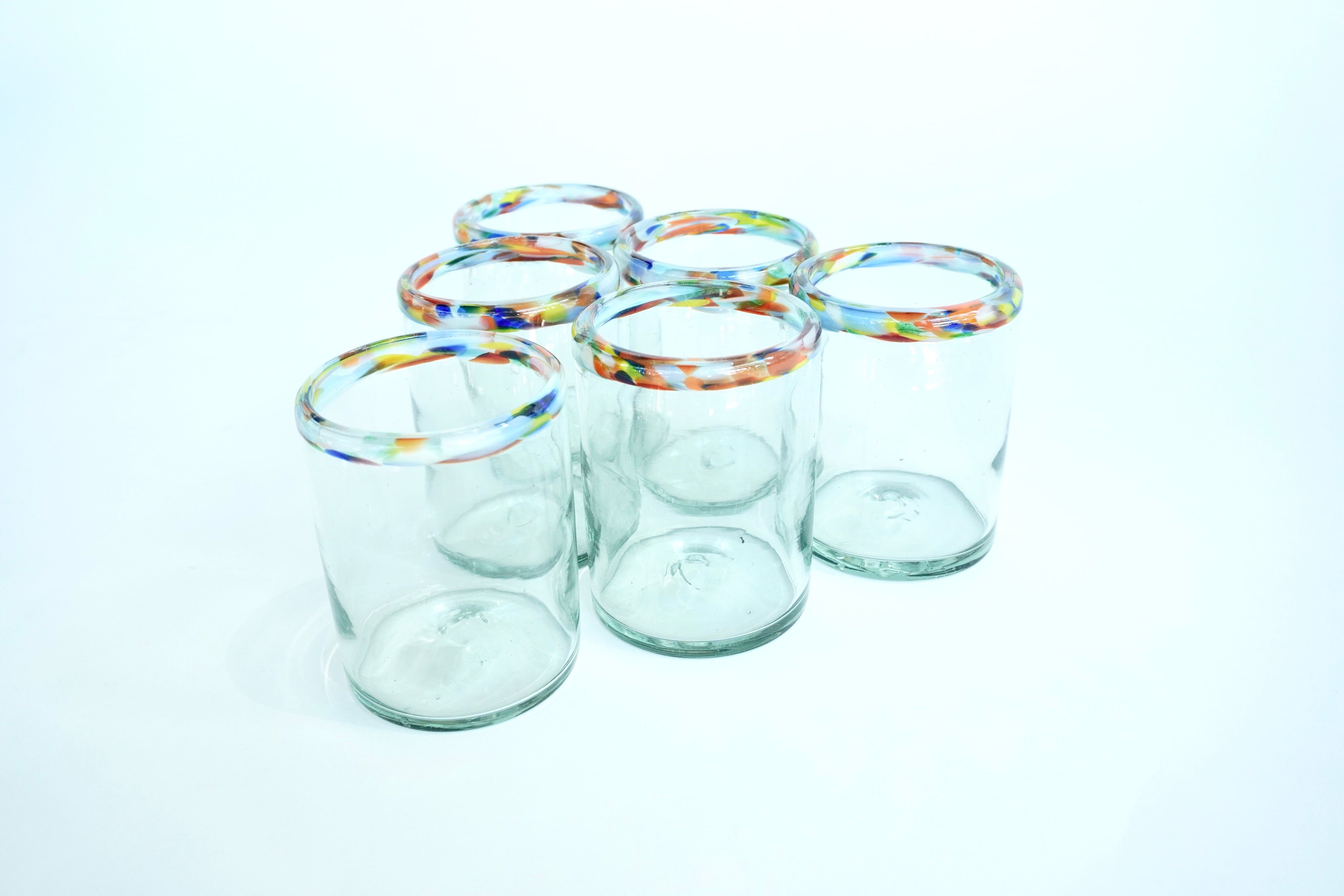 Orilla rivera bajos | Set de 6 vasos de vidrio soplado