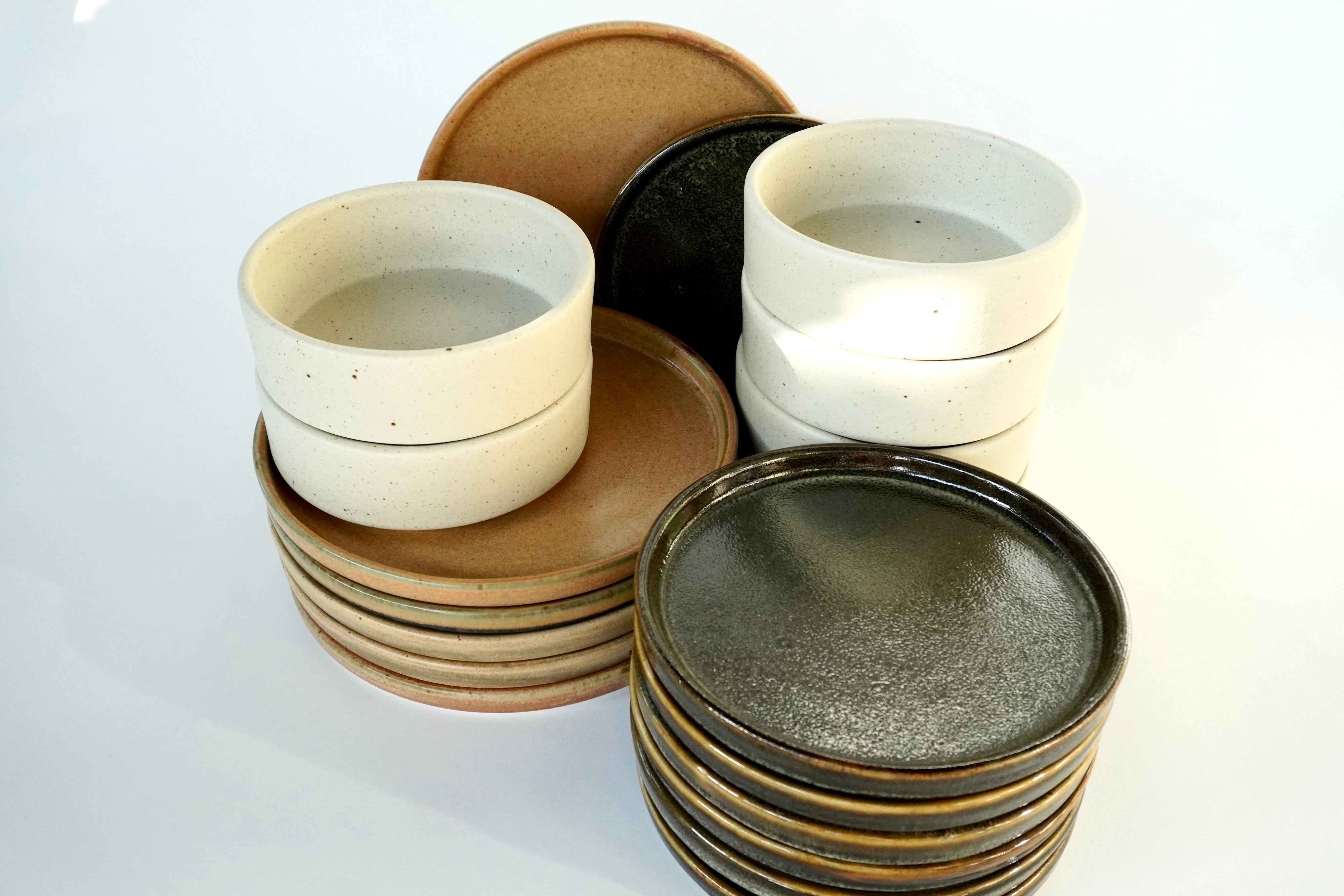 Terracota, Bio & Arena blanca | Set de vajilla básica línea rústica para 6 personas