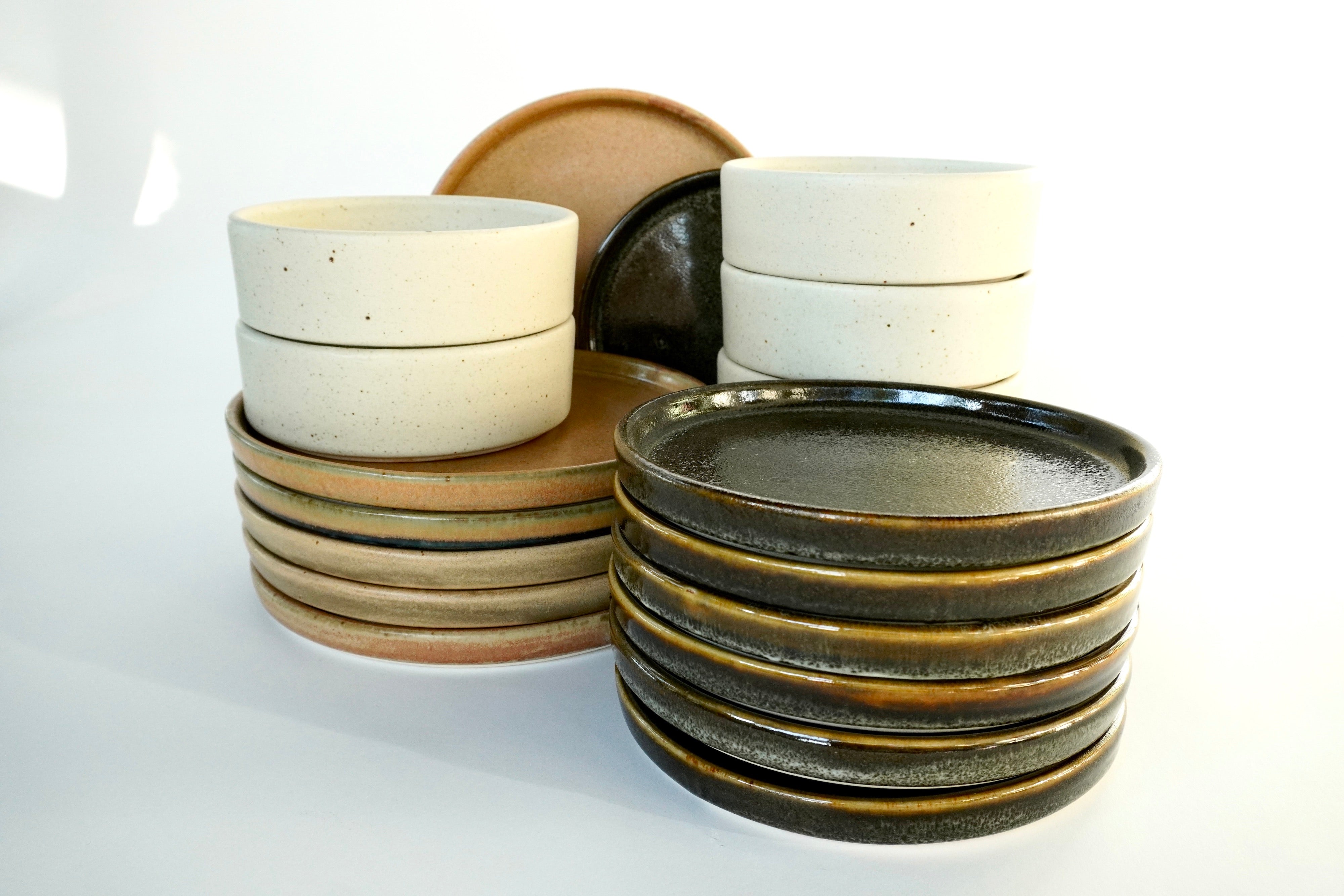 Terracota, Bio & Arena blanca | Set de vajilla básica línea rústica para 6 personas