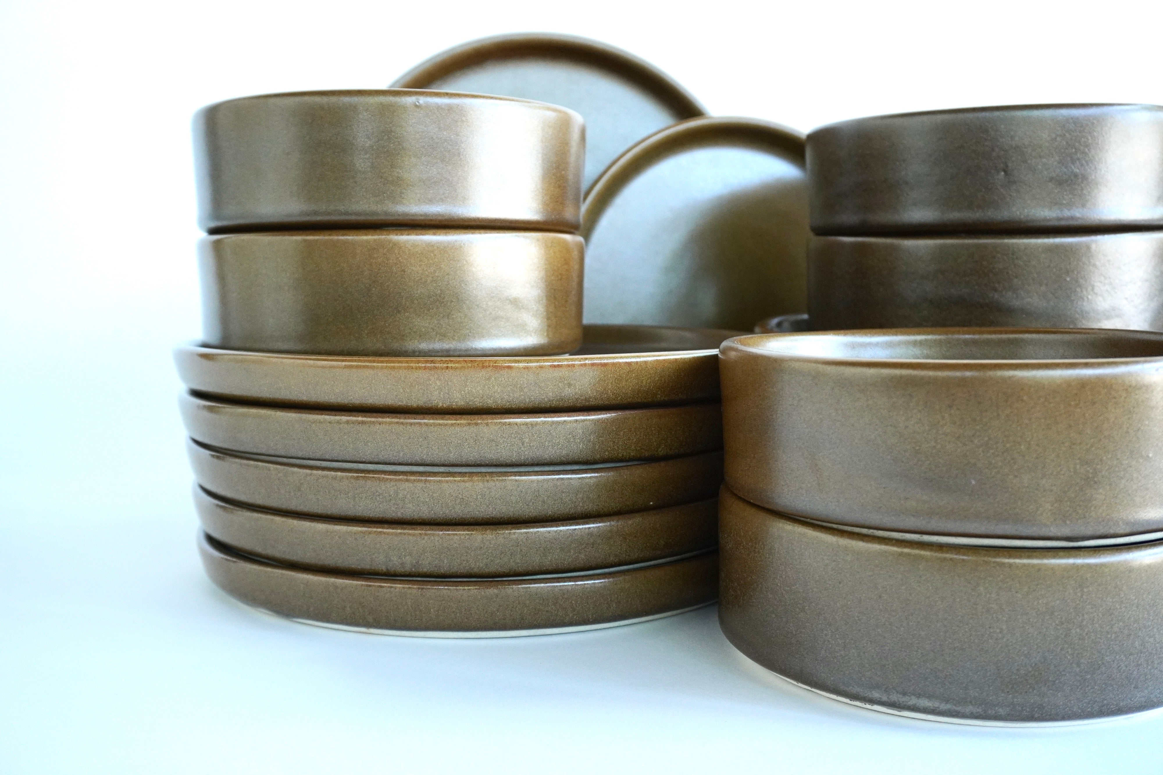 Café mate | Set de vajilla básica línea rústica para 6 personas