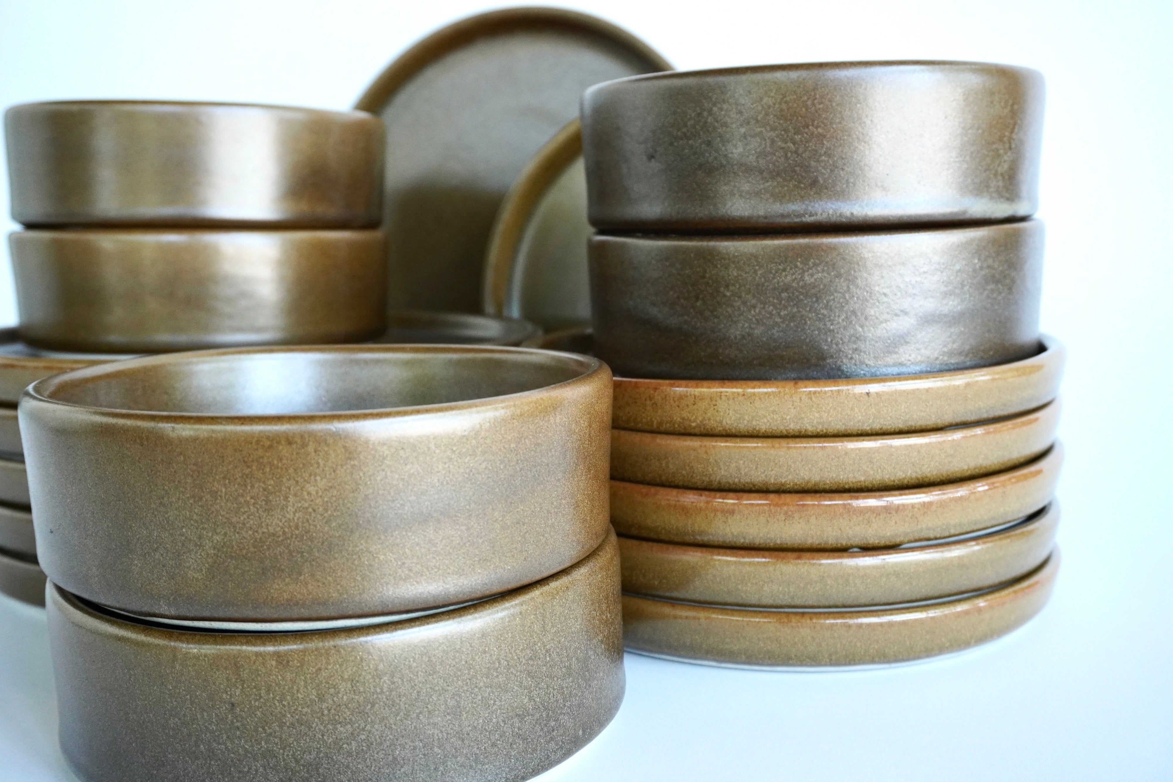 Café mate | Set de vajilla básica línea rústica para 6 personas