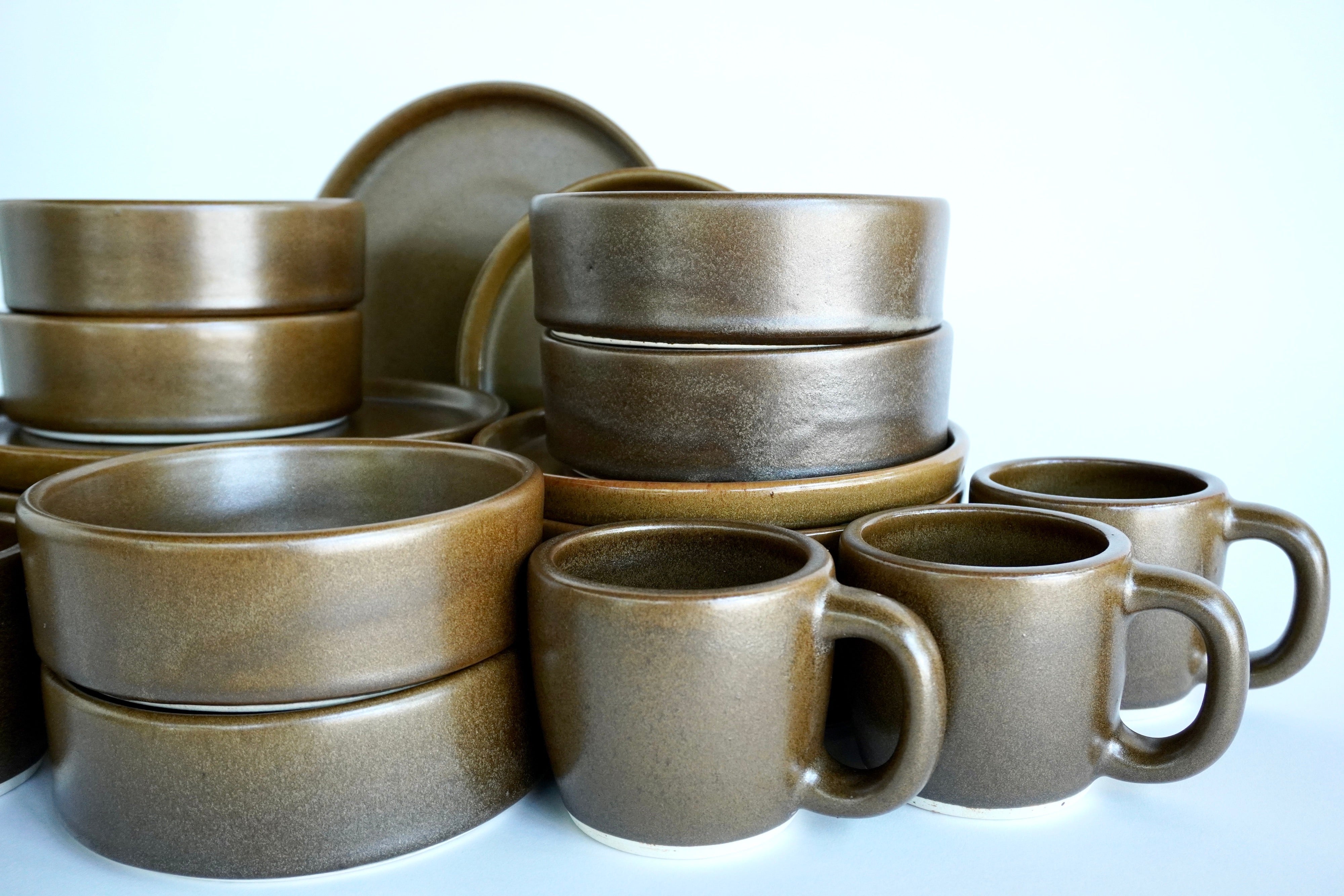 Café mate | Set de vajilla línea rústica para 6 personas