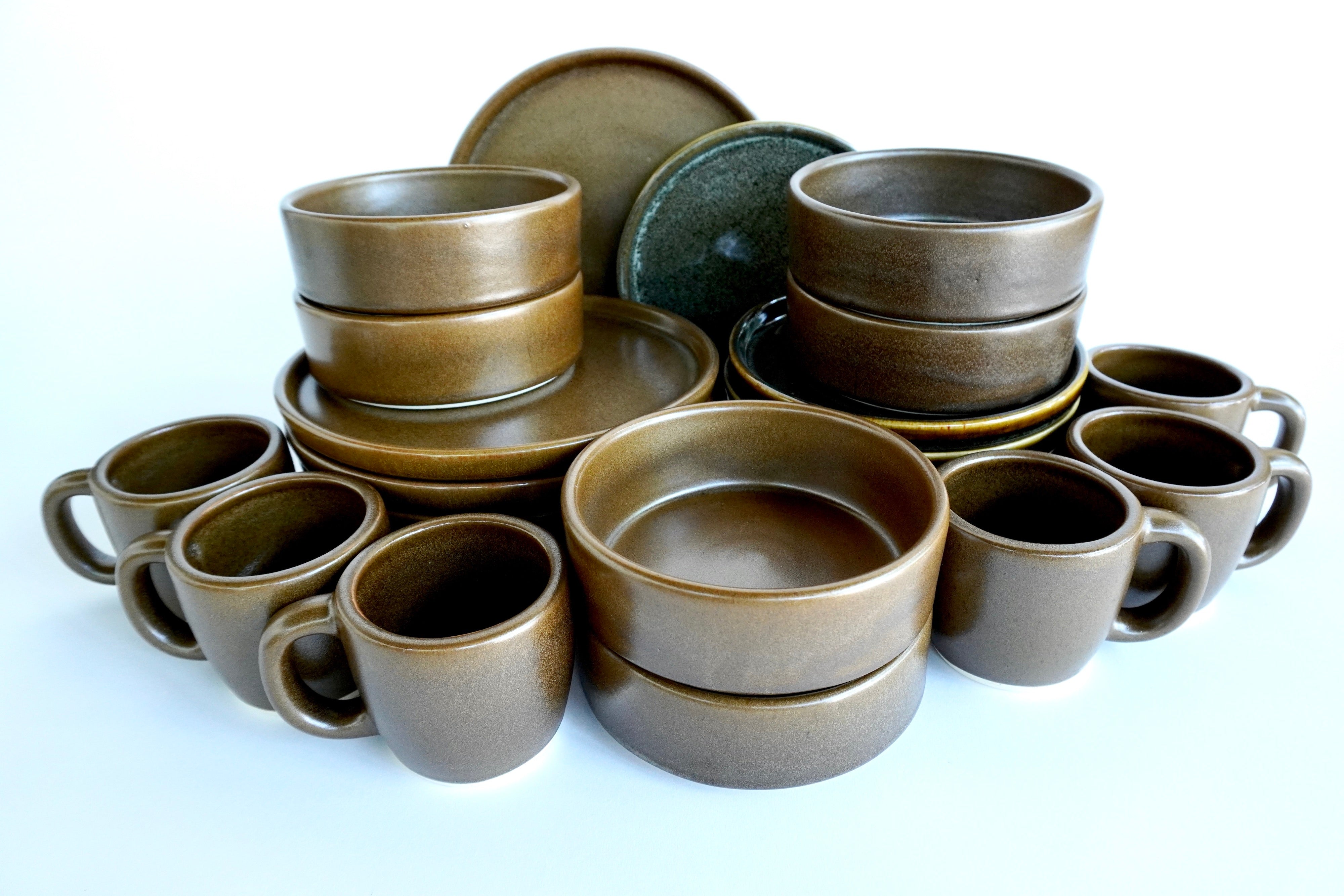 Café mate & Bio | Set de vajilla línea rústica para 6 personas