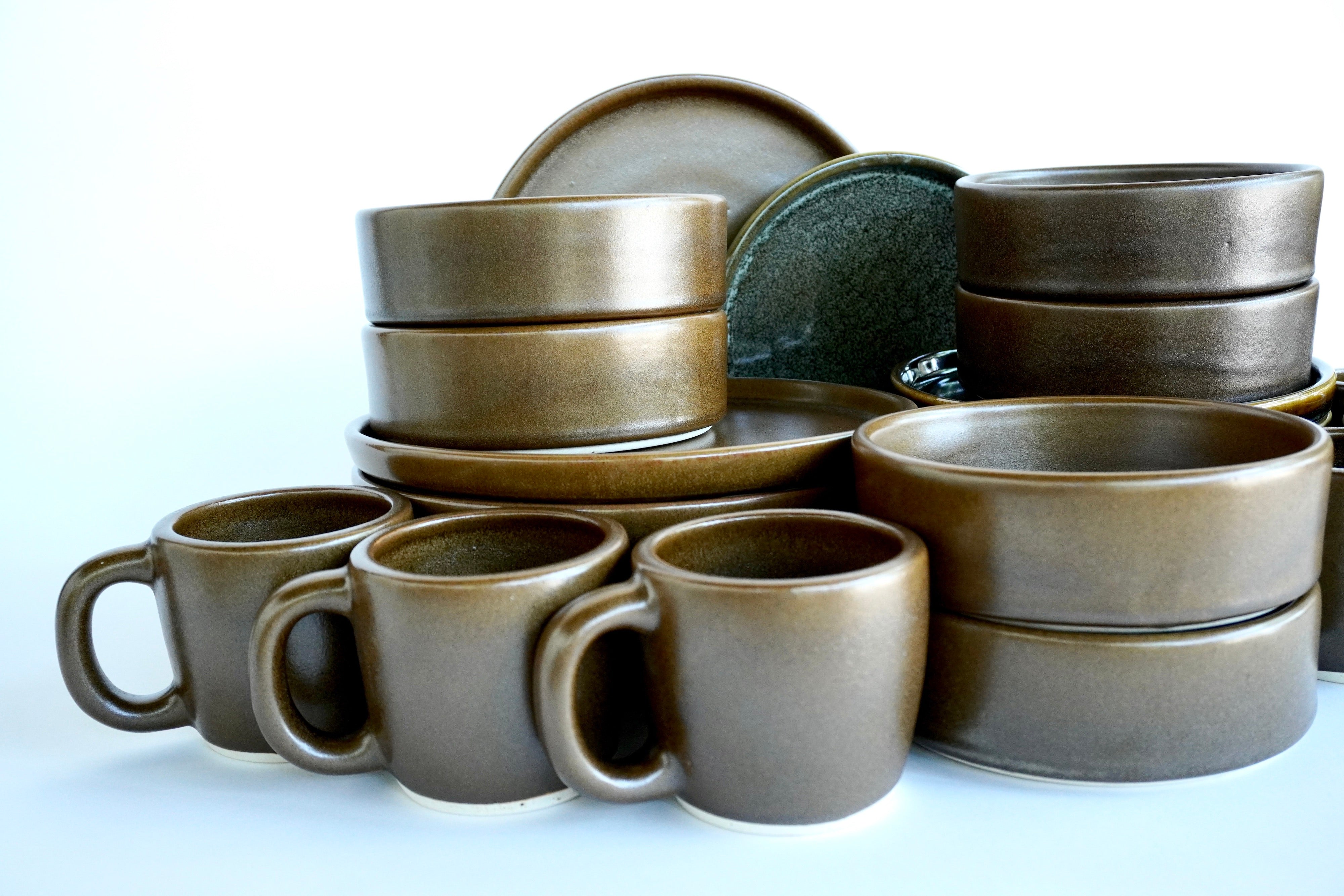 Café mate & Bio | Set de vajilla línea rústica para 6 personas