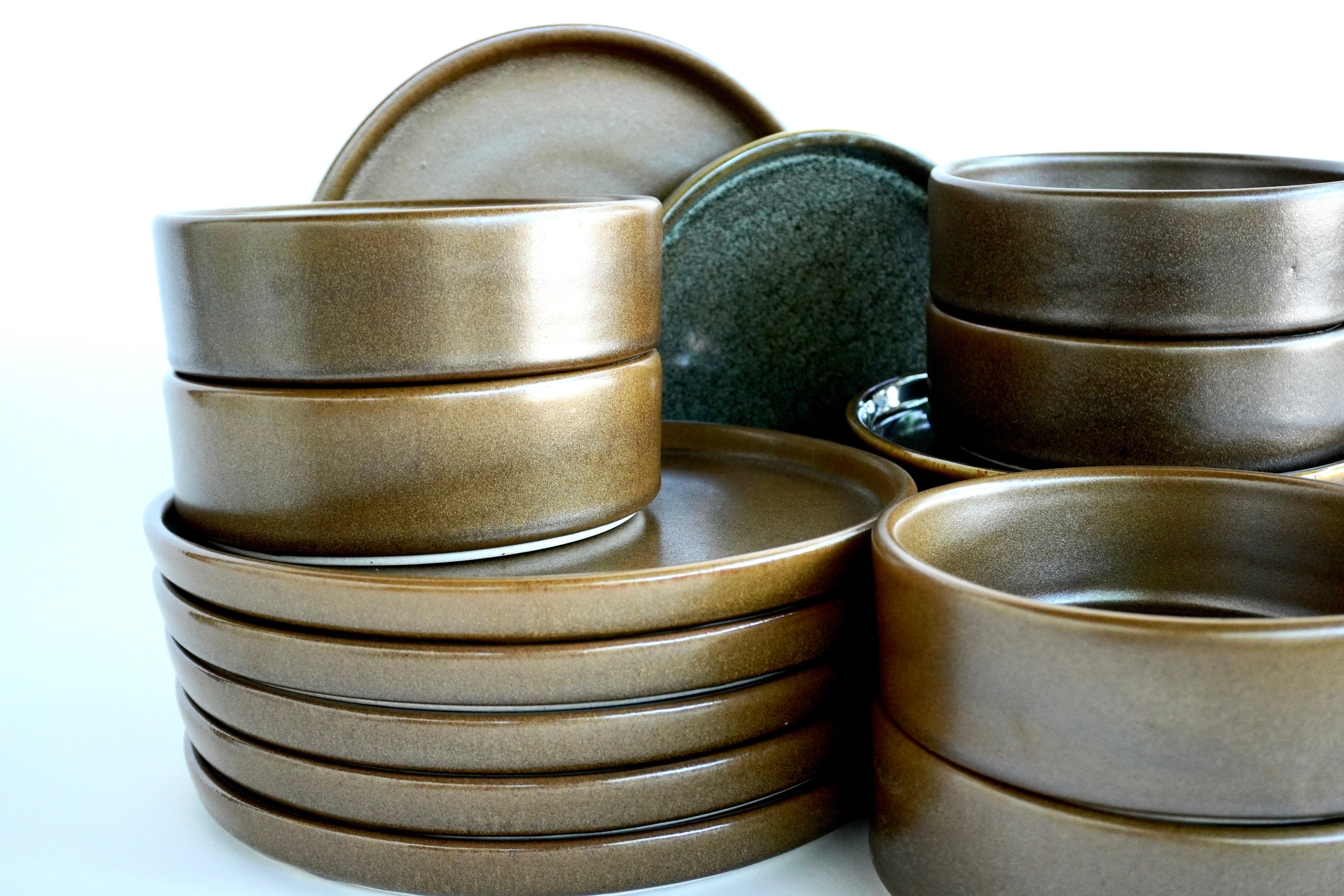 Café mate & Bio | Set de vajilla básica línea rústica para 6 personas