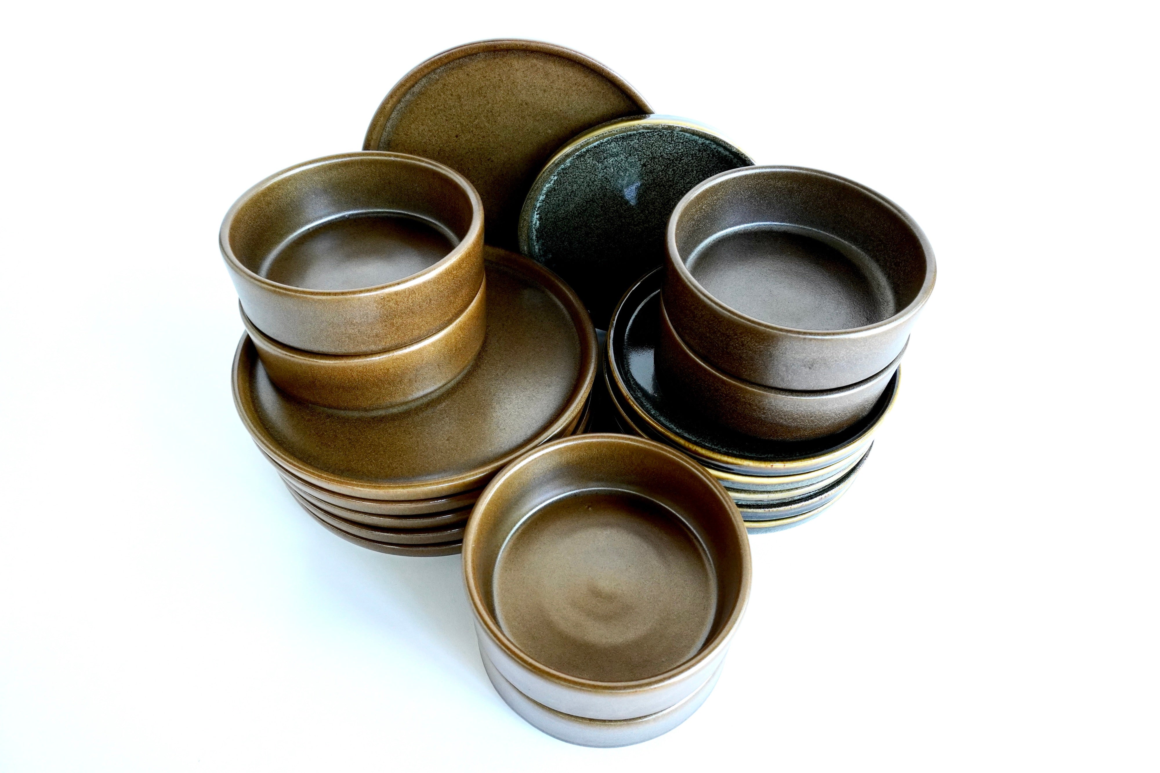 Café mate & Bio | Set de vajilla básica línea rústica para 6 personas