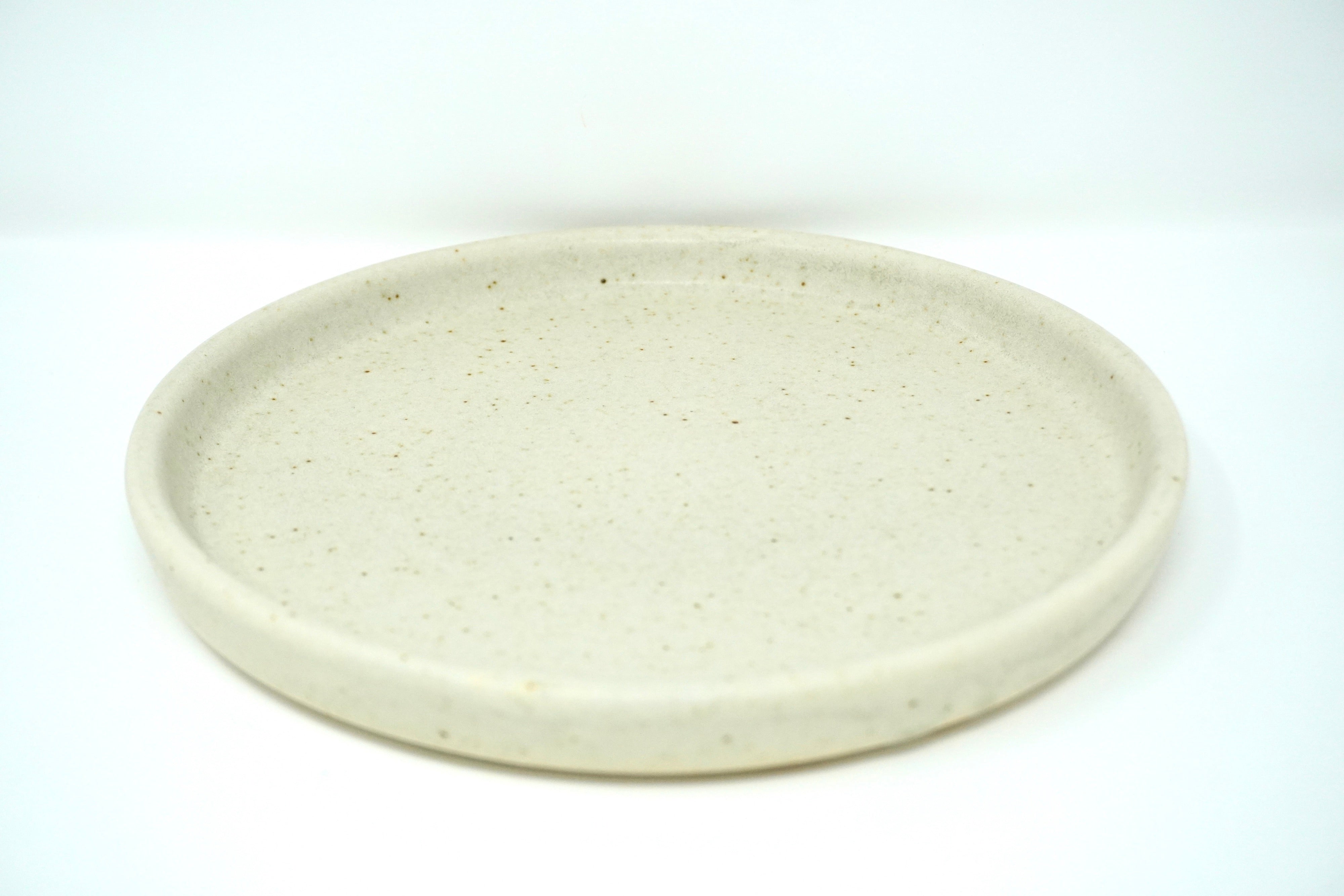 Arena blanca | Plato postre con pared Ø 21 cm línea rústica