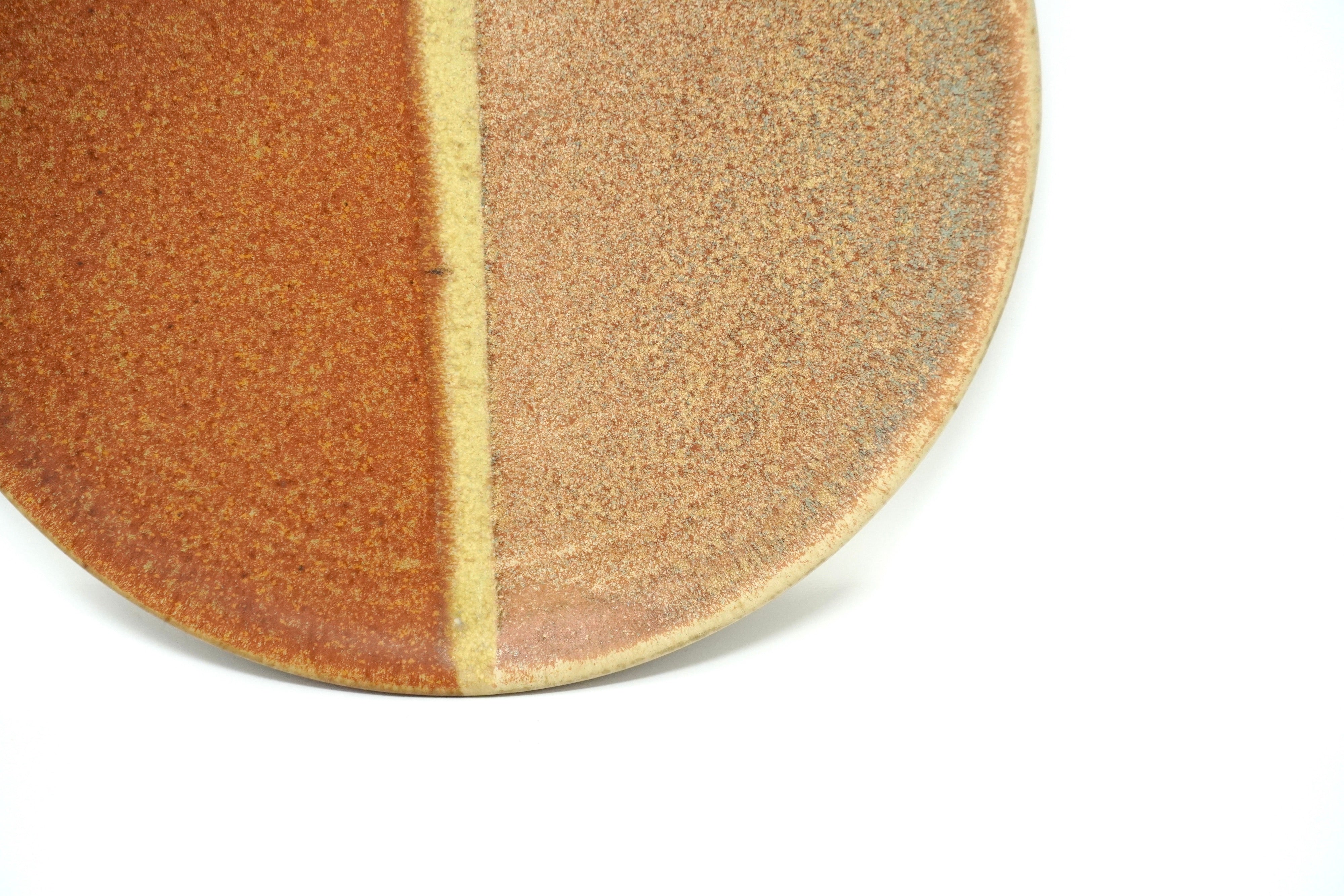 Duo ladrillo & terracota | Plato postre plano Ø 21 cm línea rústica