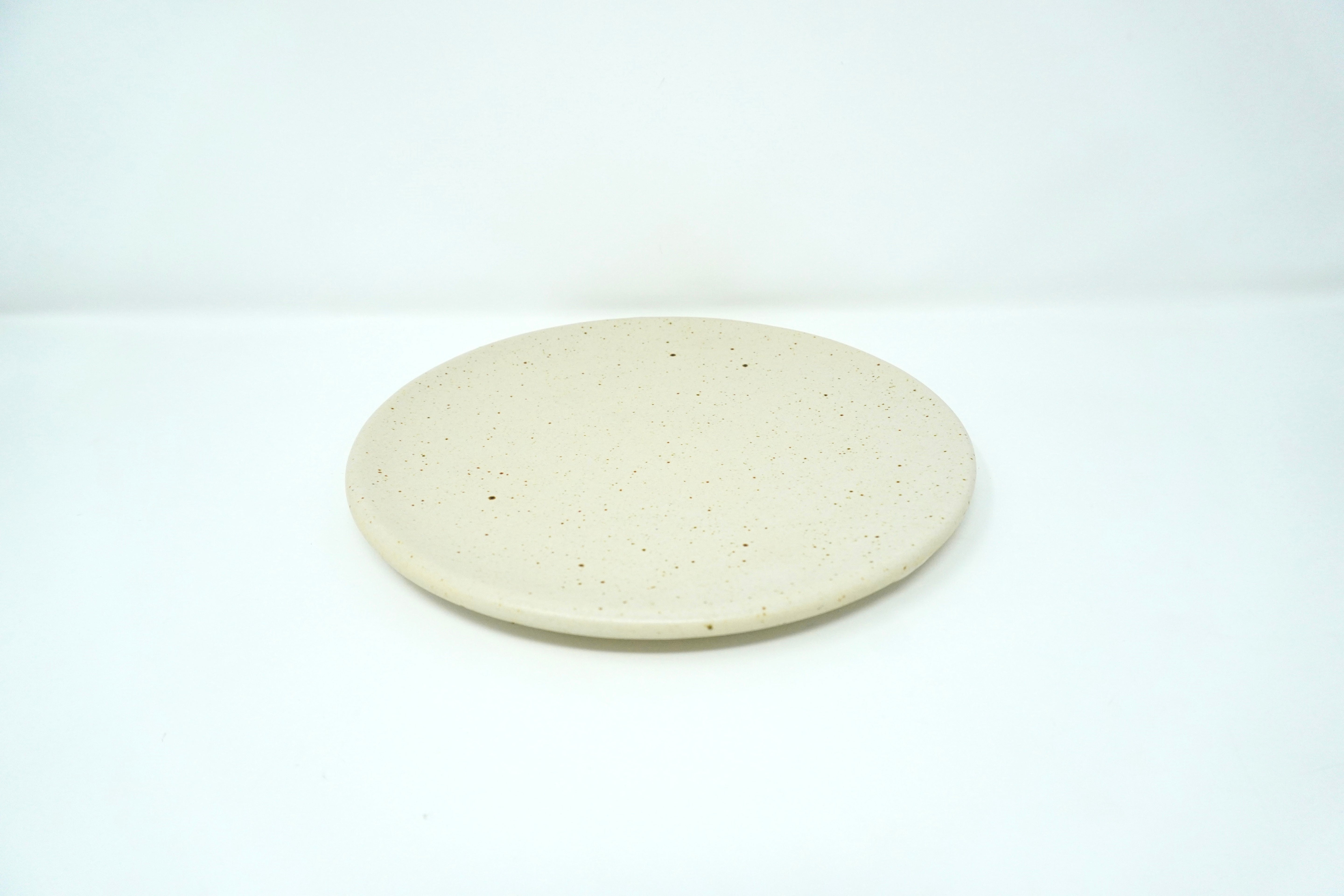 Arena blanca | Plato postre plano Ø 21 cm línea rústica
