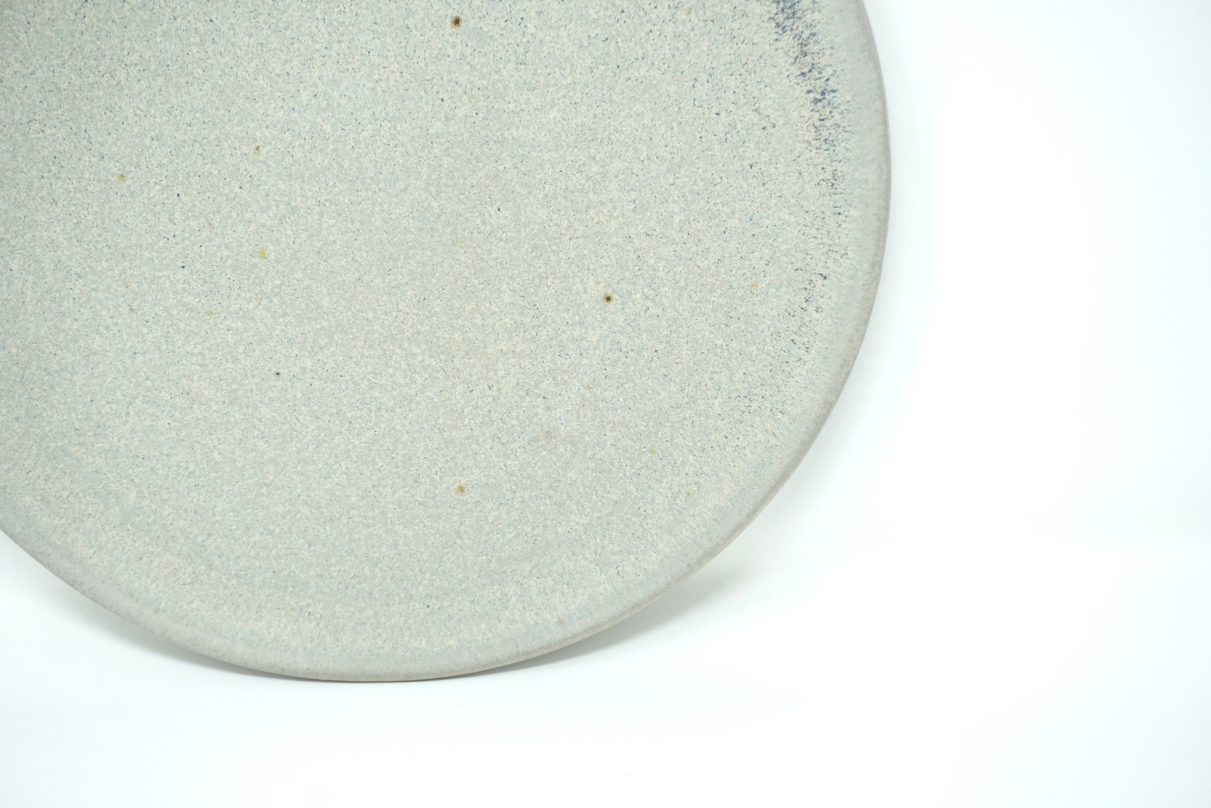 Gris mate | Plato postre plano Ø 21 cm línea rústica
