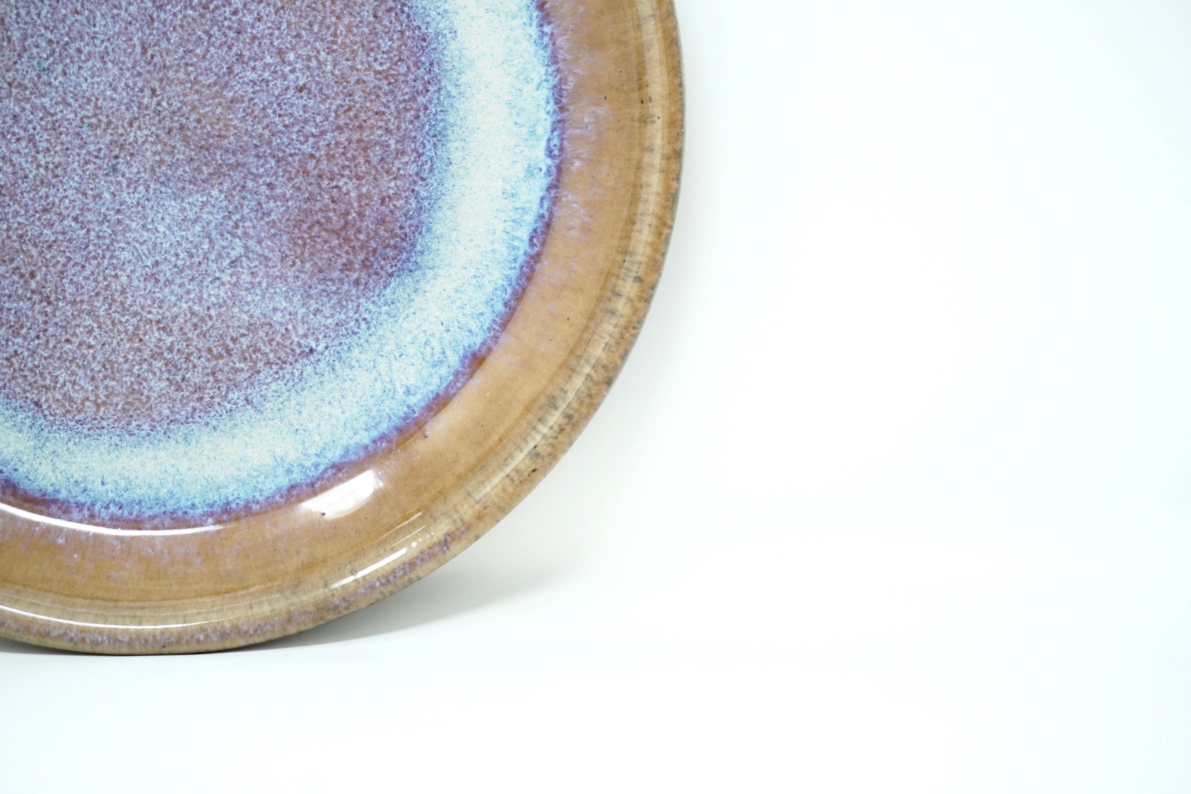 Iris | Plato postre semi-plano Ø 21 cm línea rústica