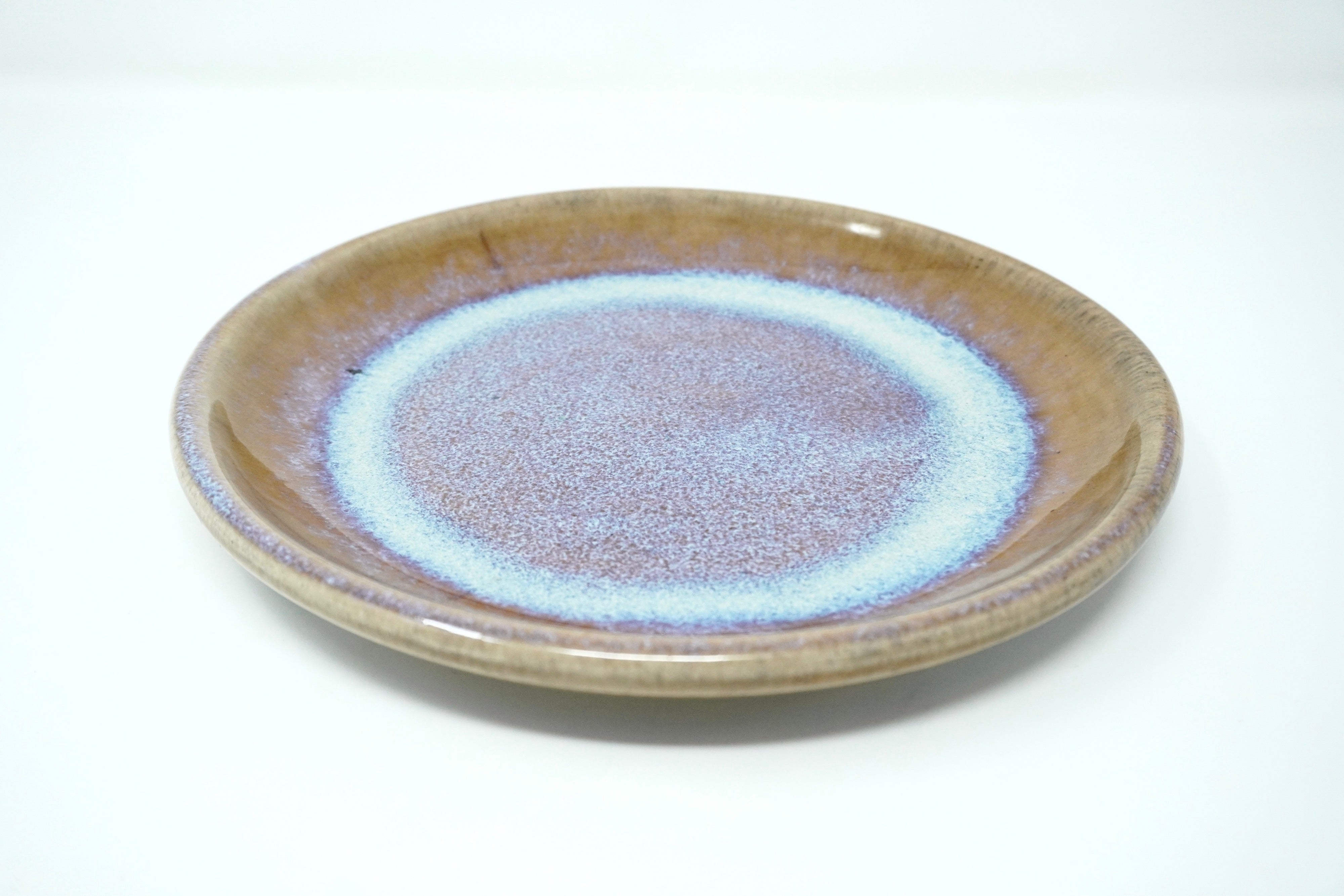 Iris | Plato postre semi-plano Ø 21 cm línea rústica