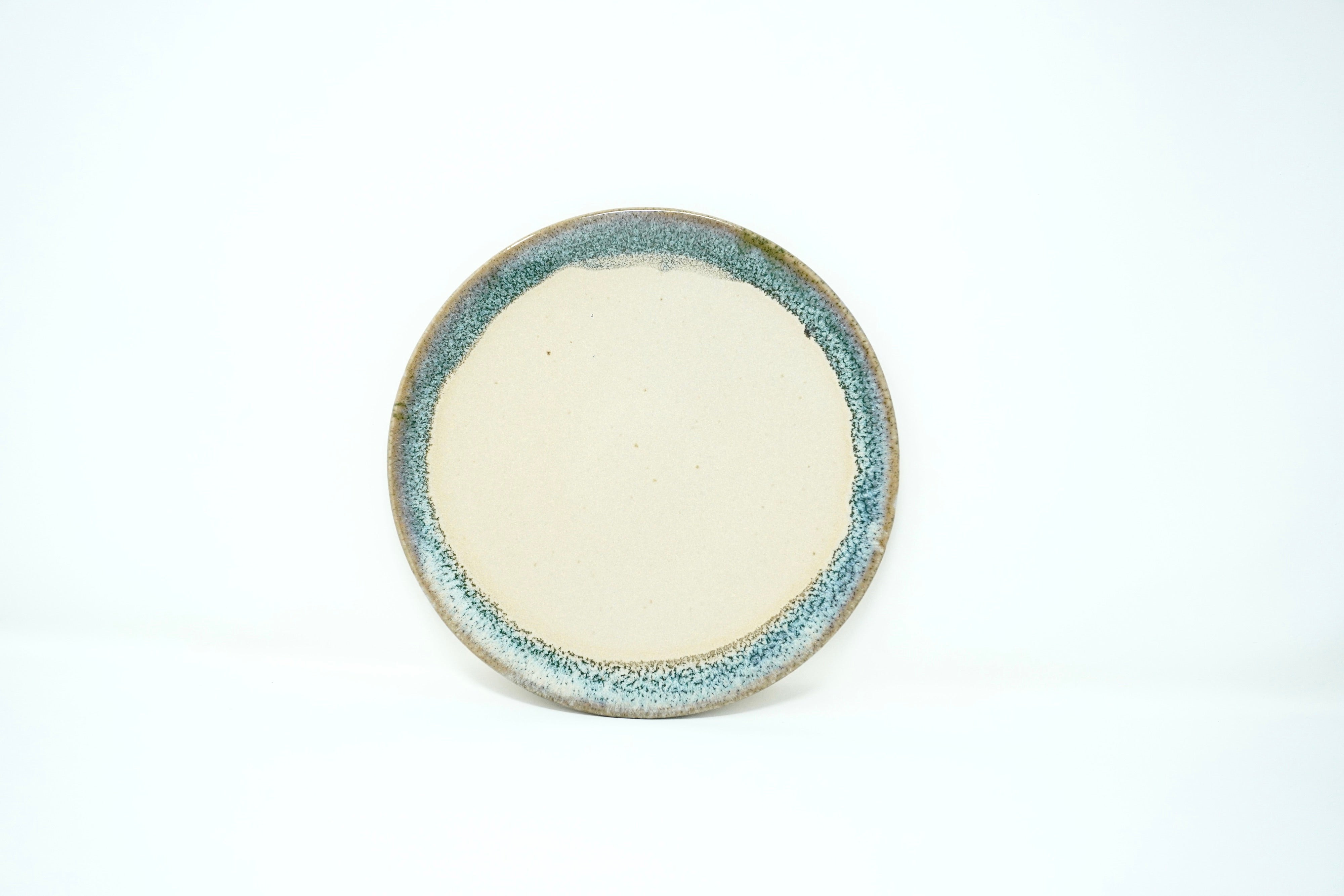 Arena blanca orilla arrecife | Plato postre plano Ø 21 cm línea rústica