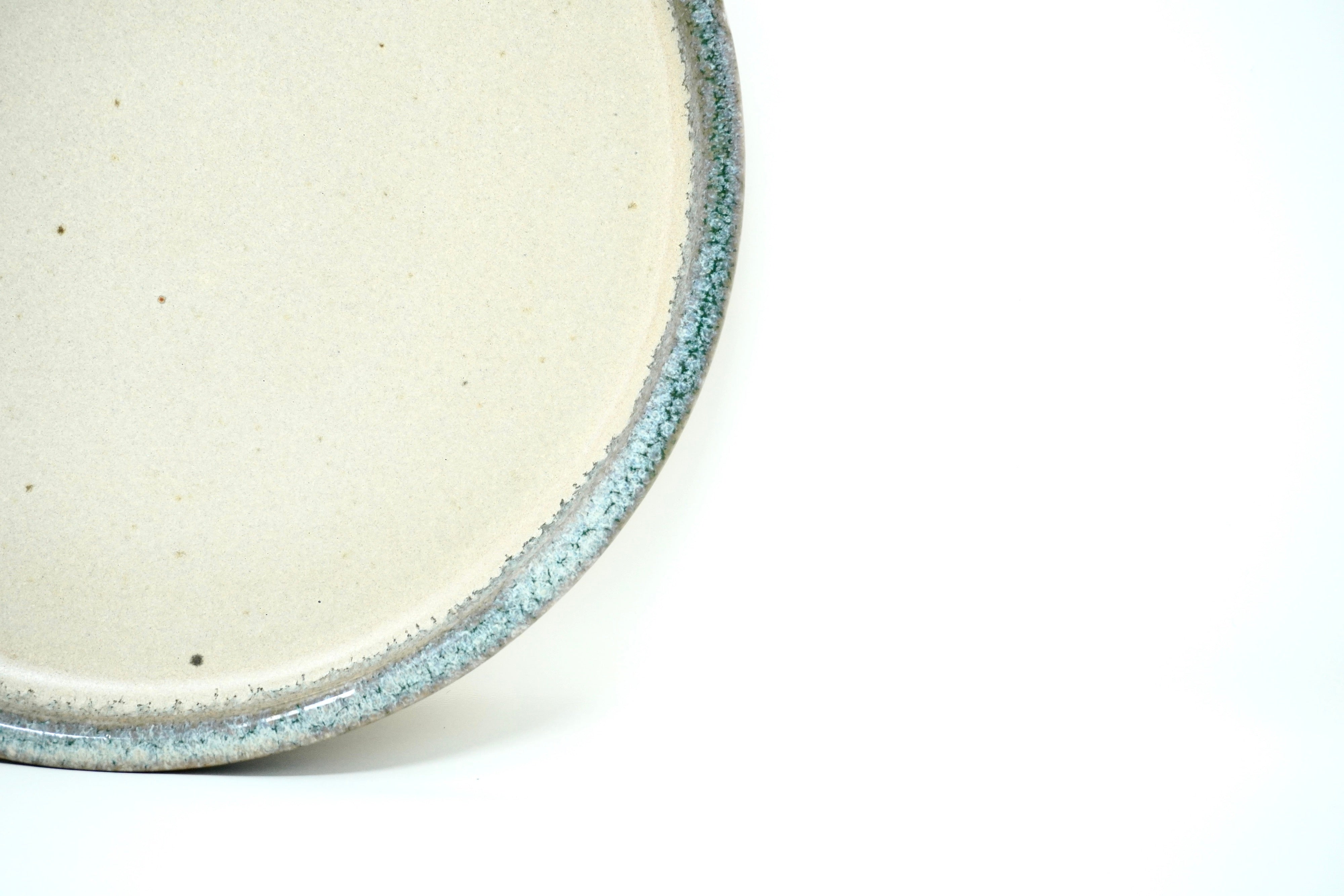 Arena blanca con orilla arrecife | Plato postre con pared Ø 21 cm línea rústica