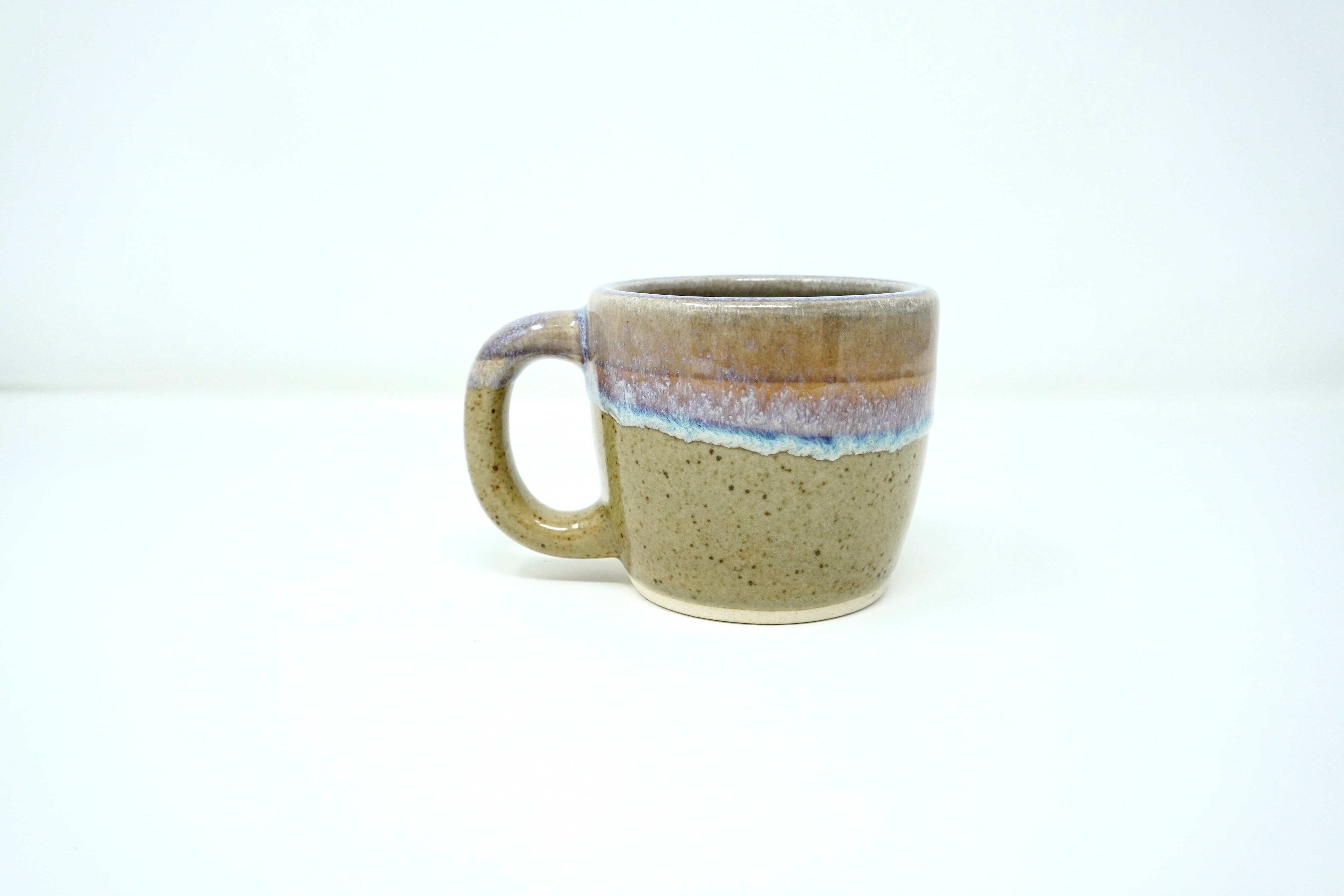 Duo iris & caoba liso | Taza tarro 12 oz línea rústica