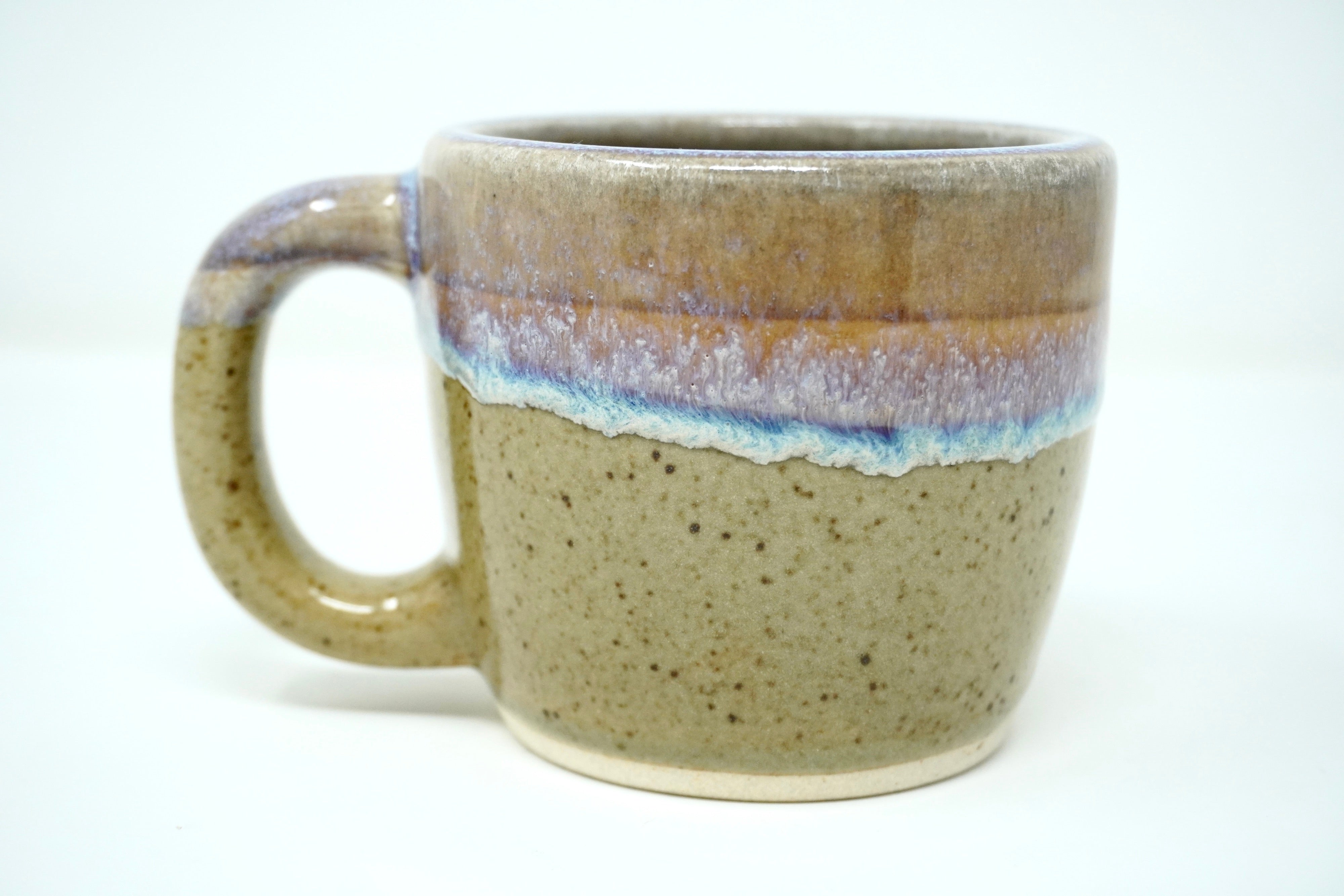 Duo iris & caoba liso | Taza tarro 12 oz línea rústica
