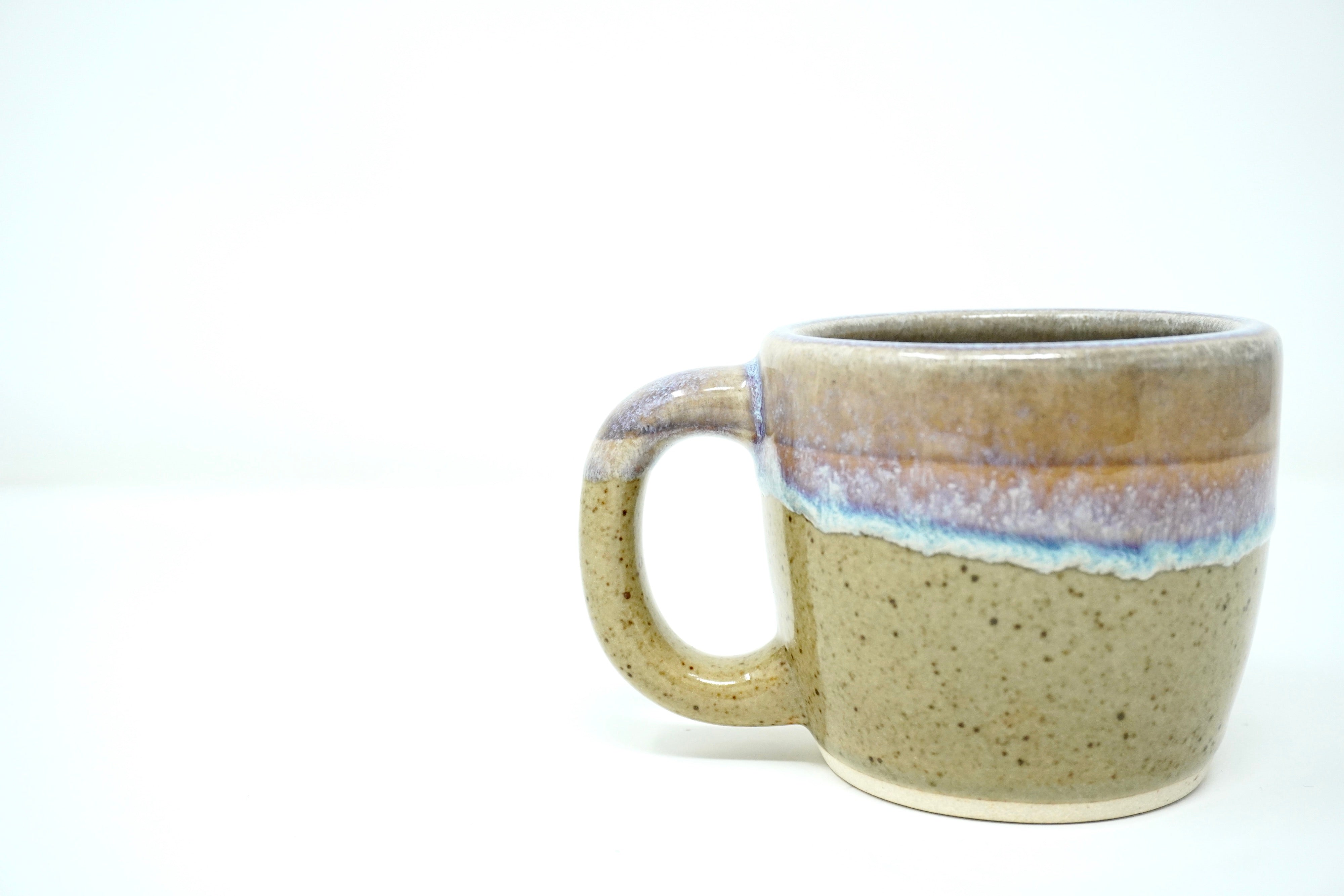 Duo iris & caoba liso | Taza tarro 12 oz línea rústica