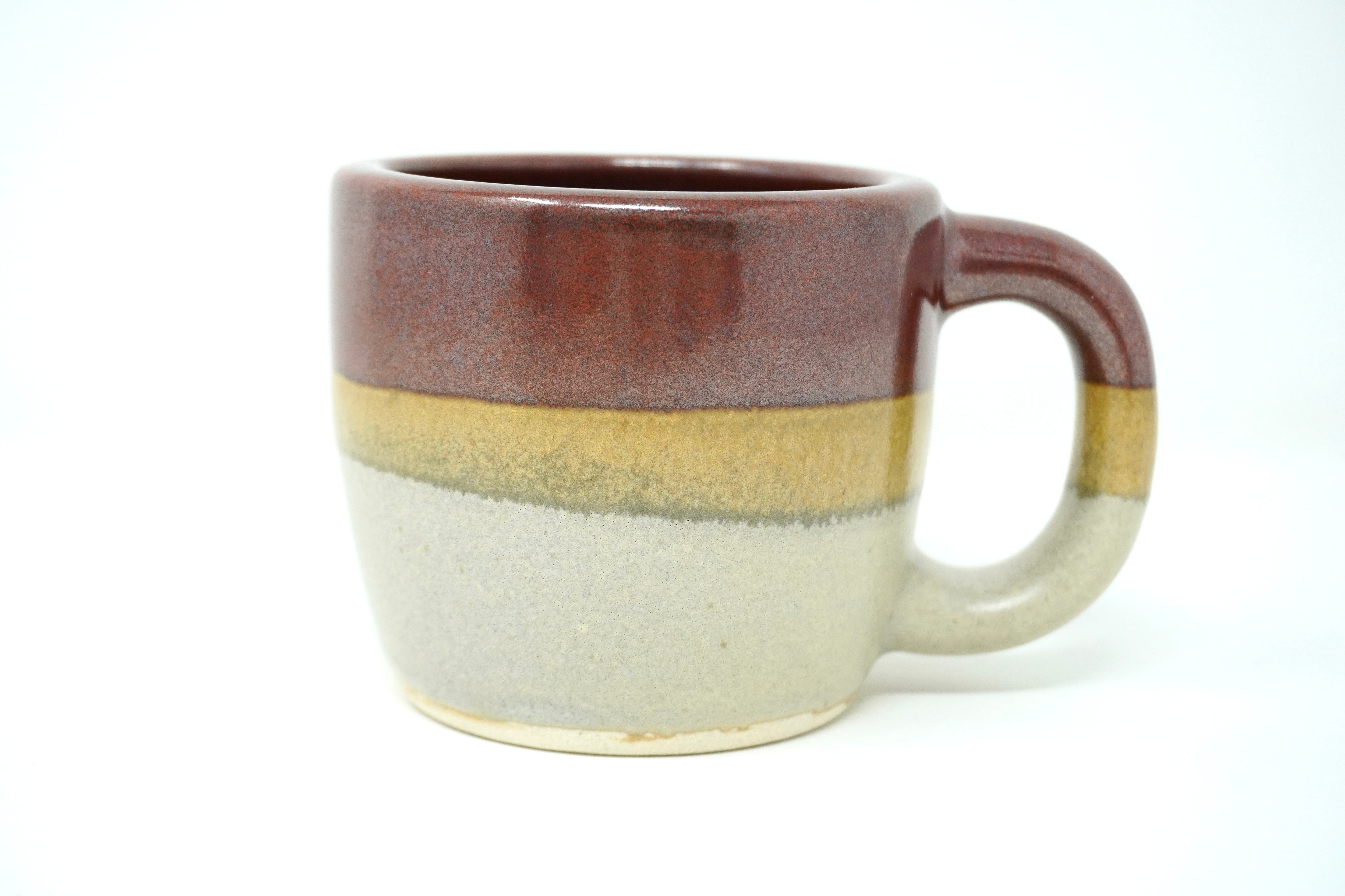 Duo vino & gris mate | Taza tarro 12 oz línea rústica