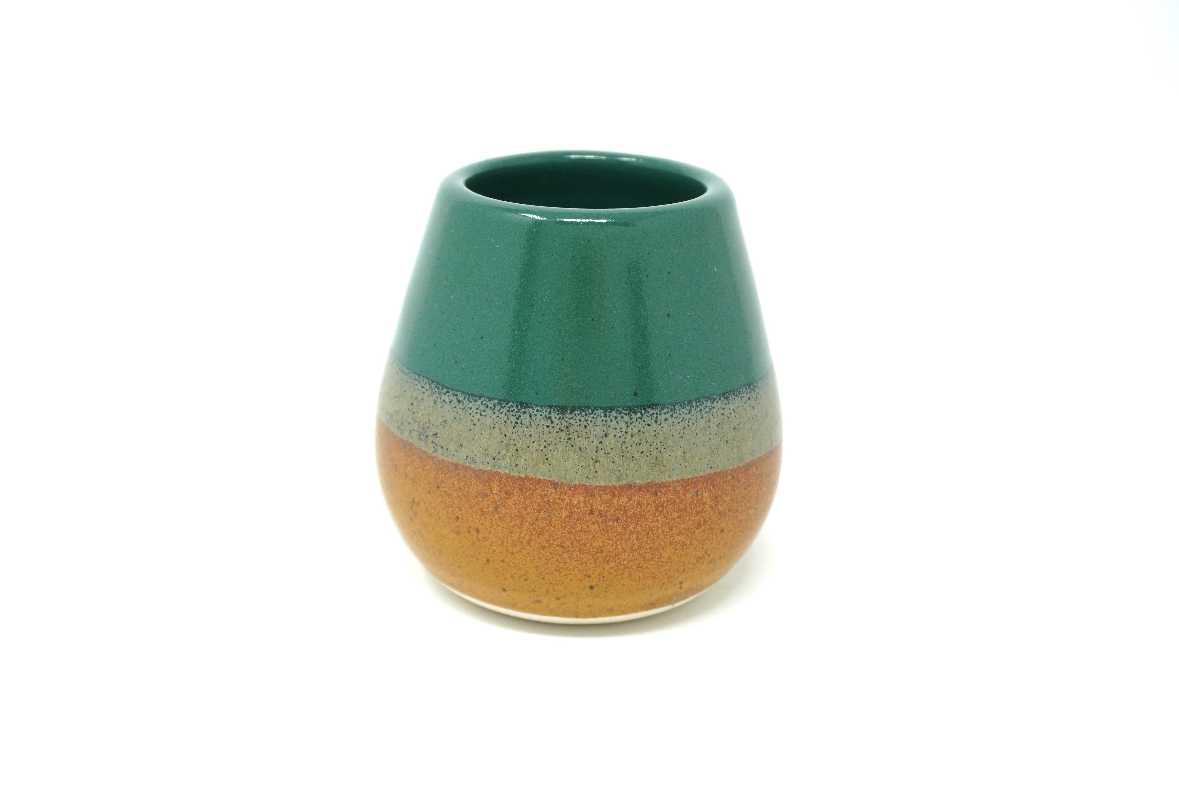 Duo esmeralda & ladrillo | Vaso gota de 8.5 oz línea rústica