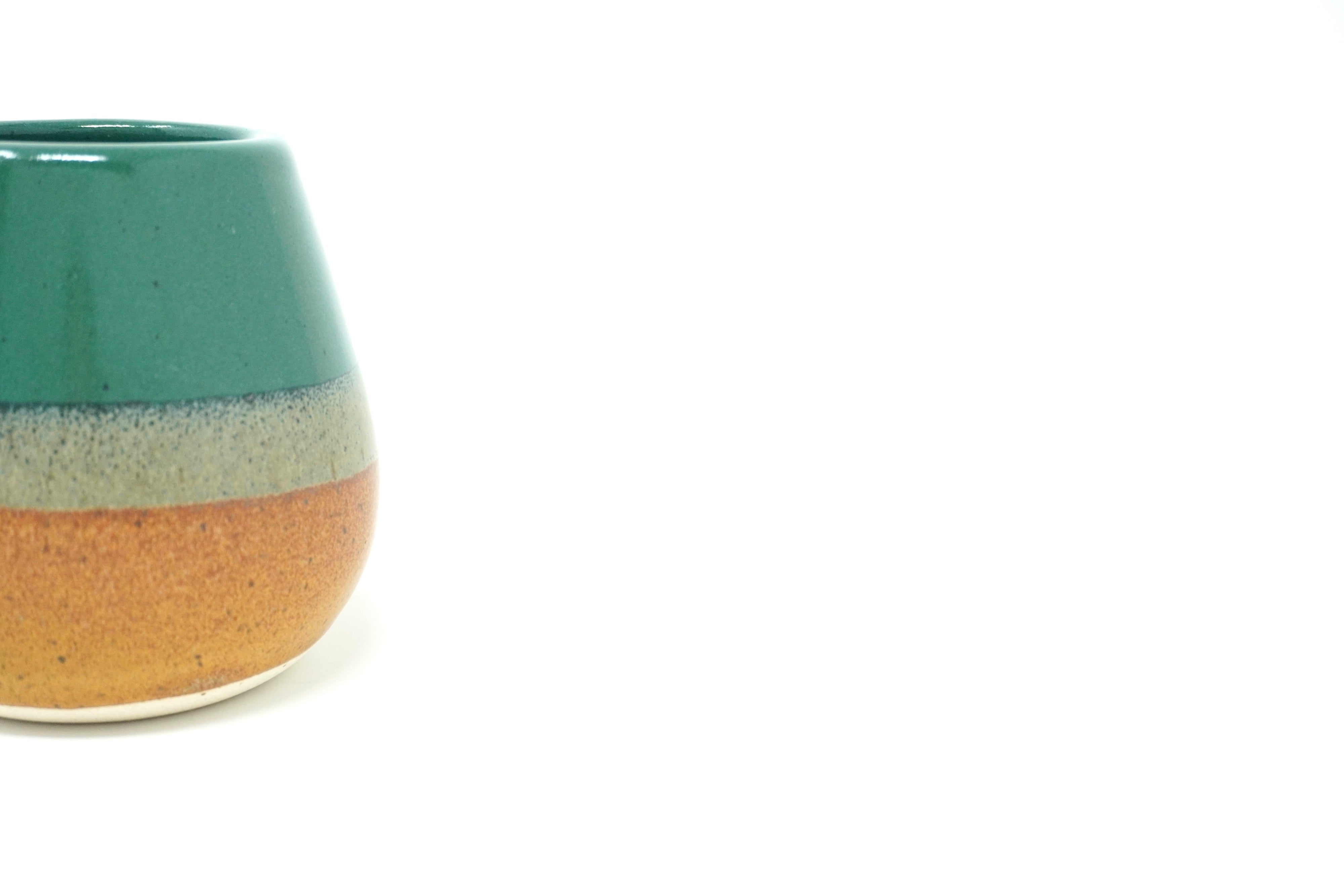 Duo esmeralda & ladrillo | Vaso gota de 8.5 oz línea rústica