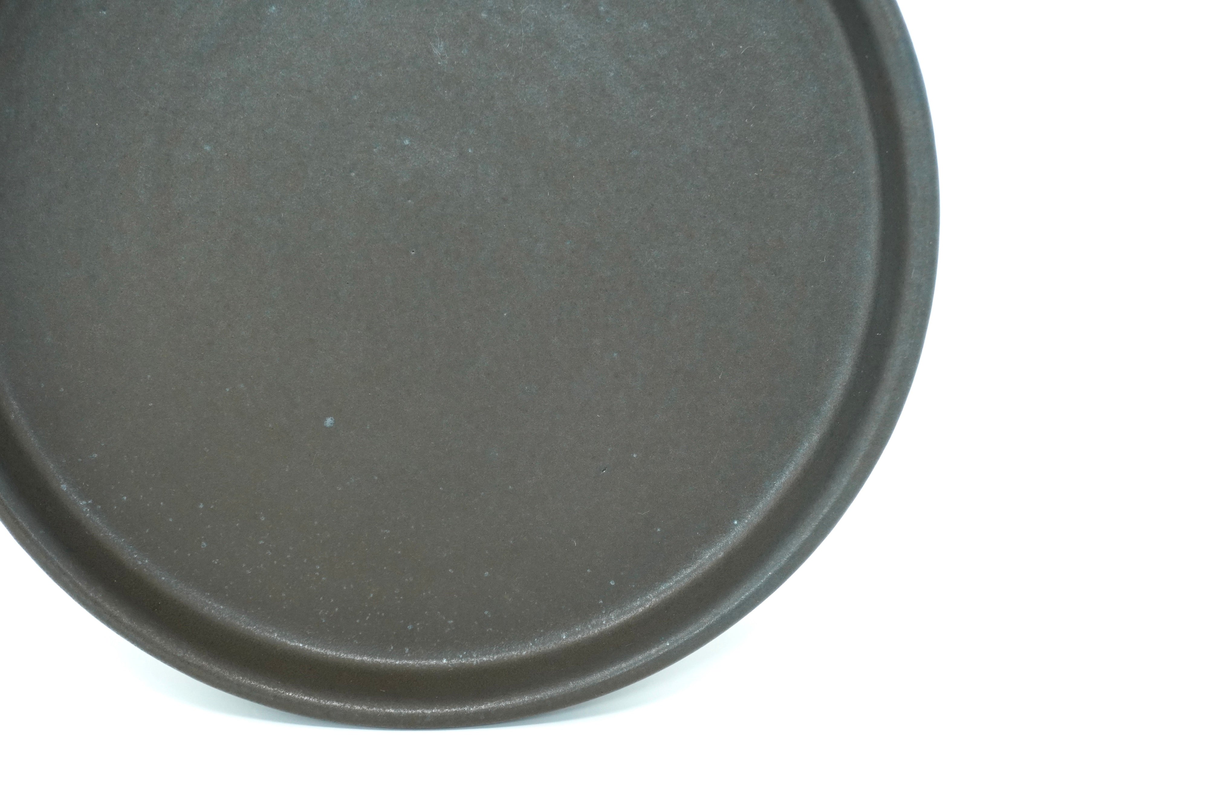 Piedra negra | Plato postre con pared Ø 21 cm línea rústica