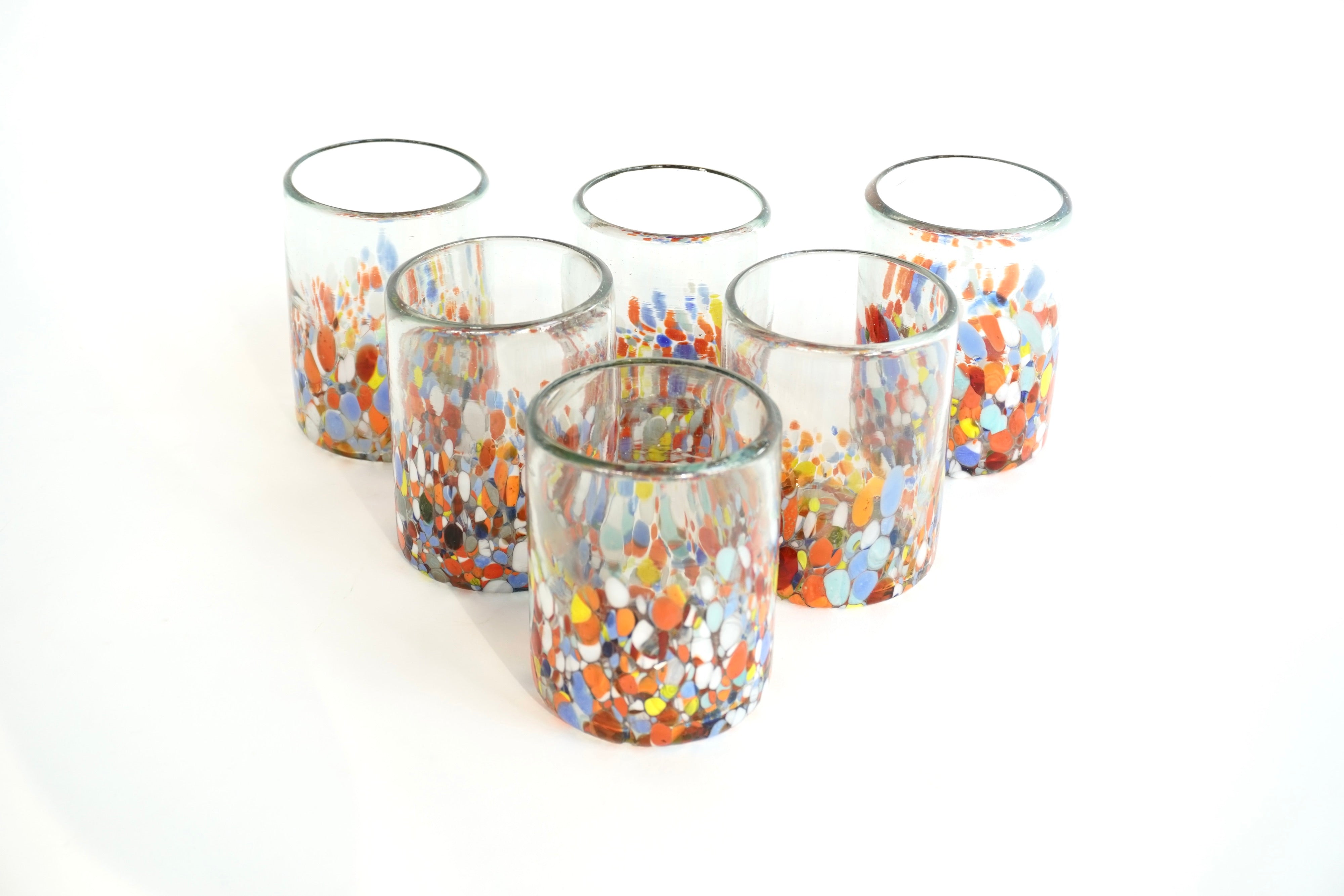 Rivera | Set de 6 vasos de vidrio soplado