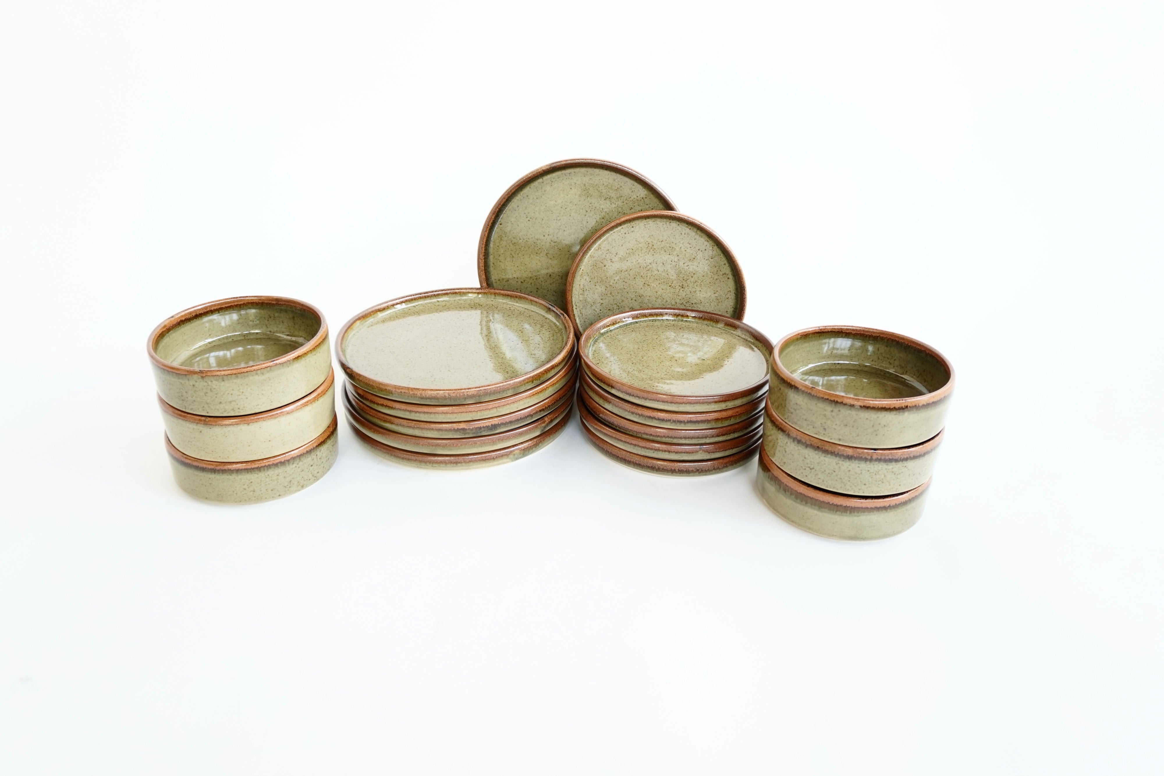 Caoba Set de Vajilla Sencillo Con Pared para 6 Personas