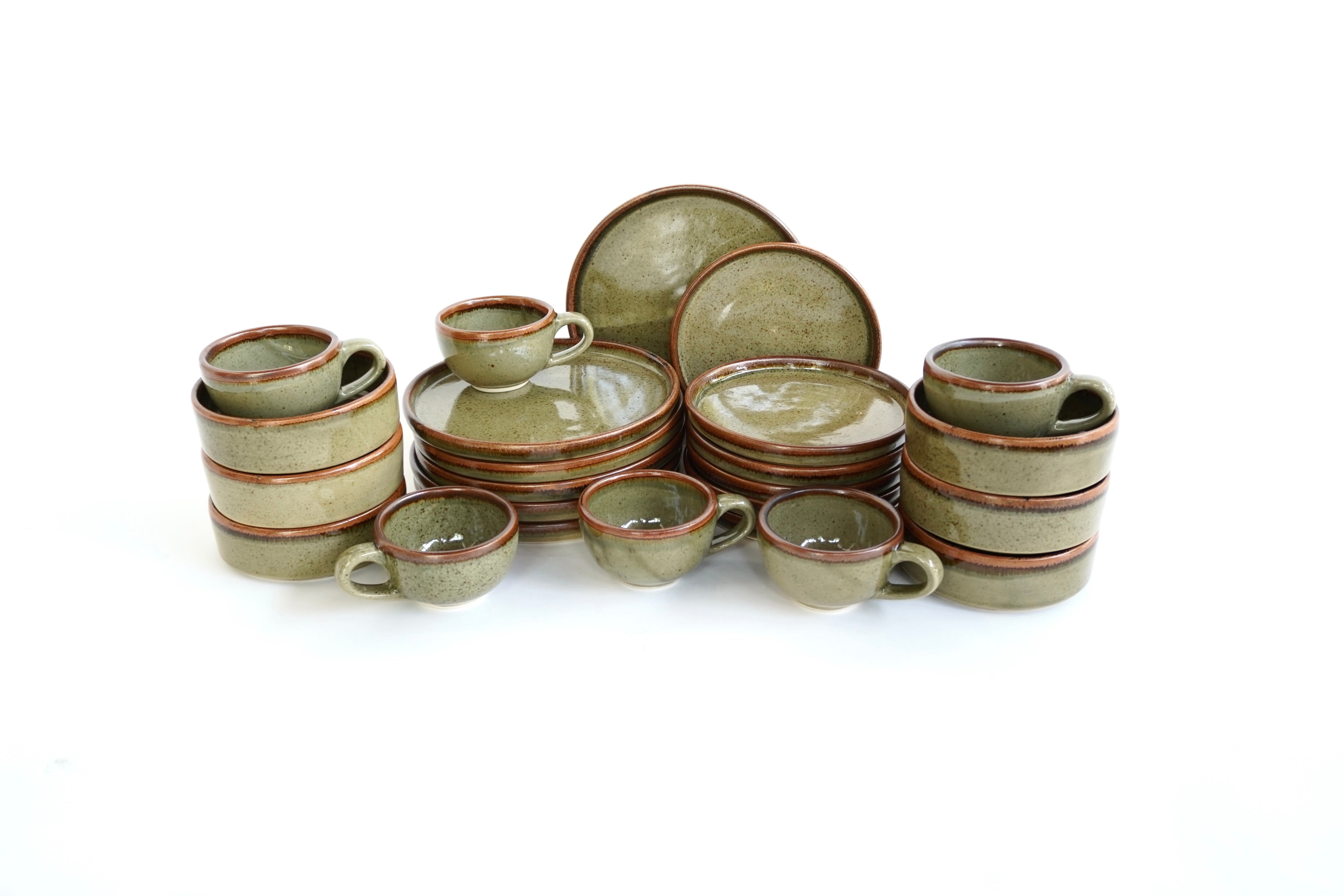 Caoba Set de Vajilla Con Pared para 6 Personas