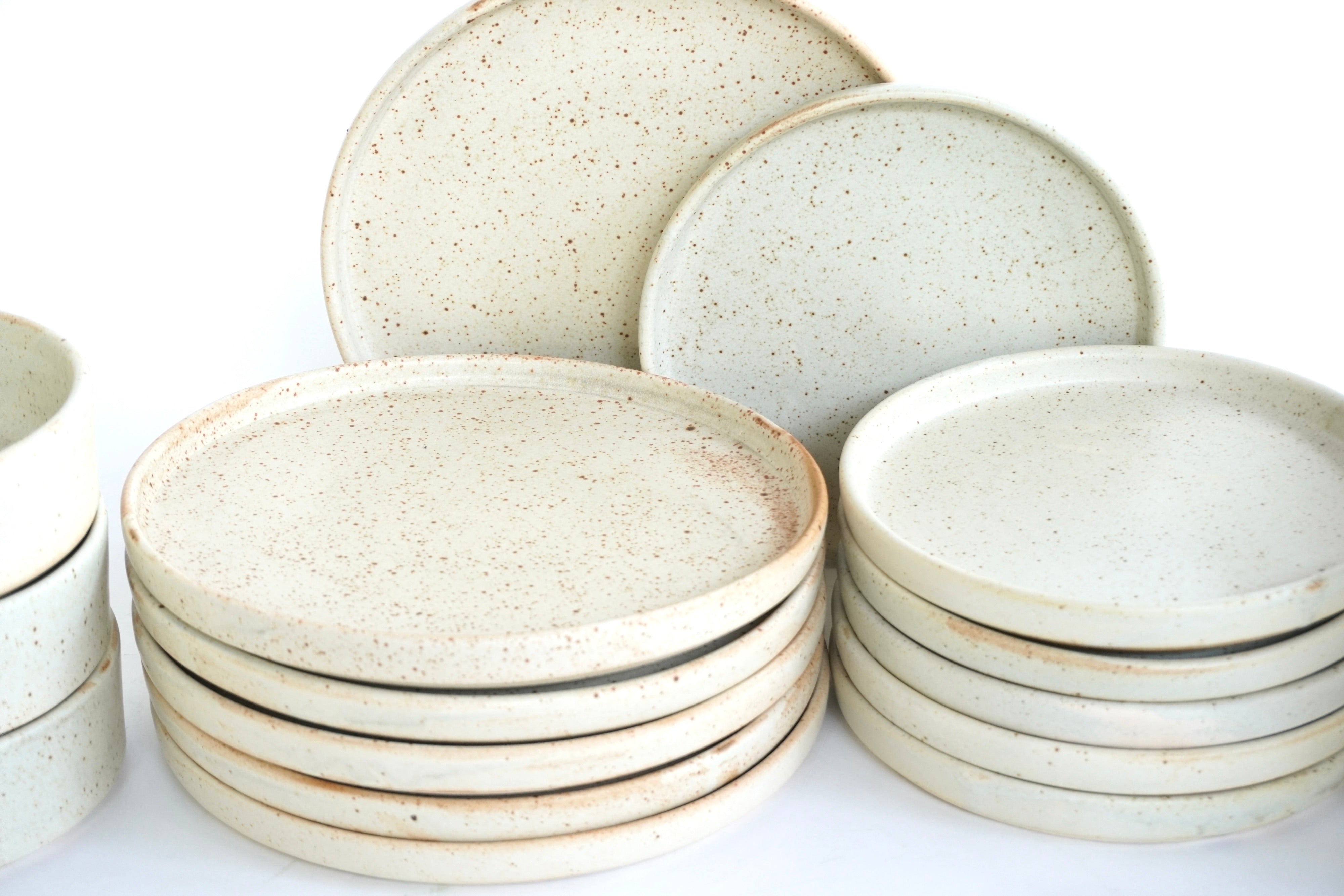 Arena blanca | Set de vajilla básica línea rústica para 6 personas
