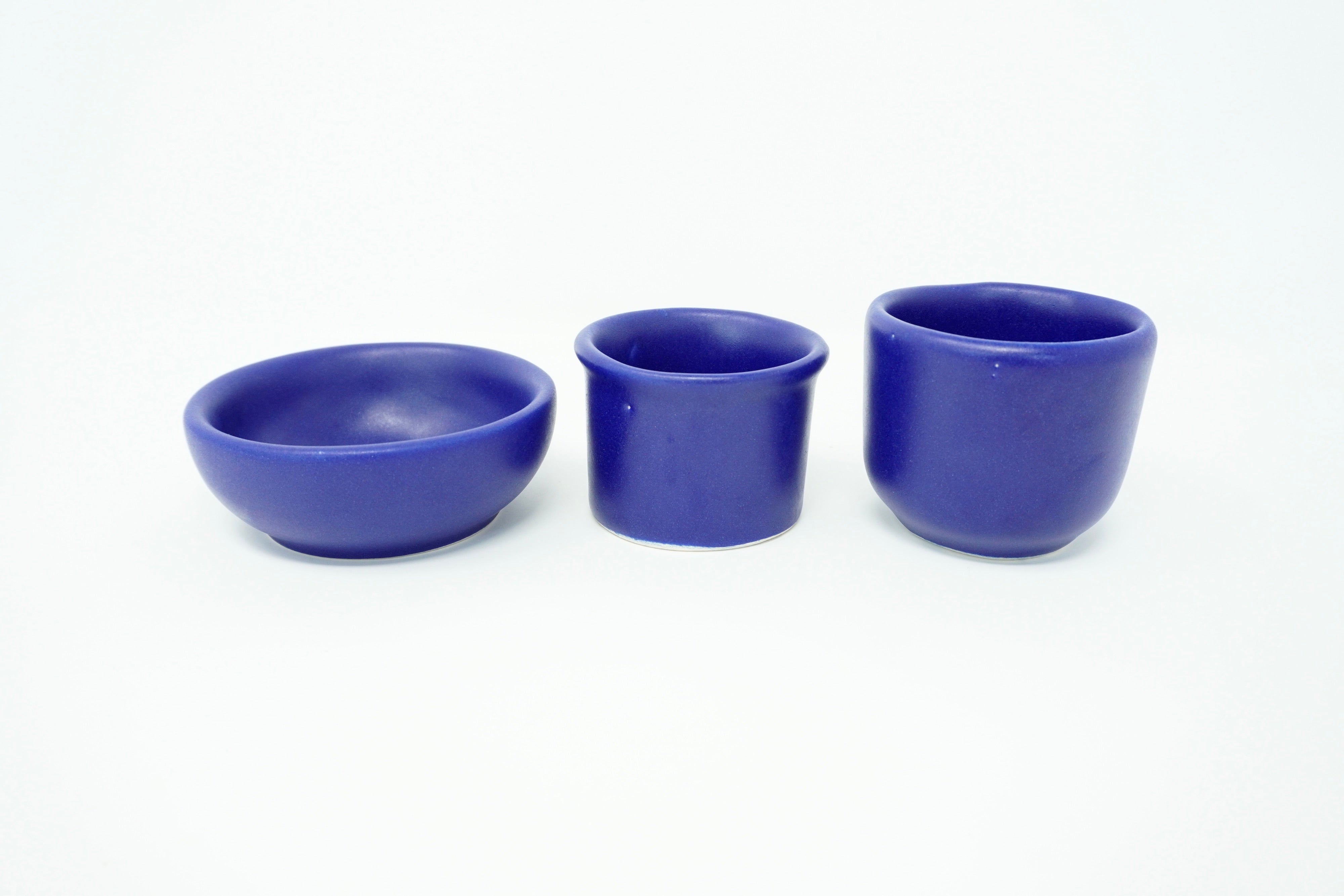 Set de 3 Salseros Azul Cobalto