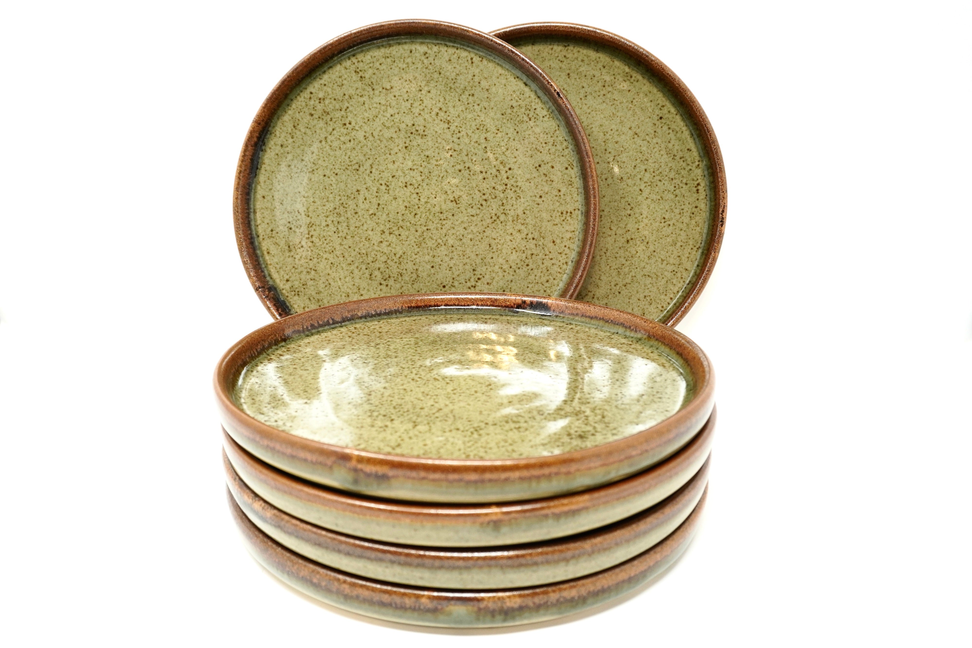 Caoba | Set de 6 platos trinche con pared Ø 26 cm línea rústica