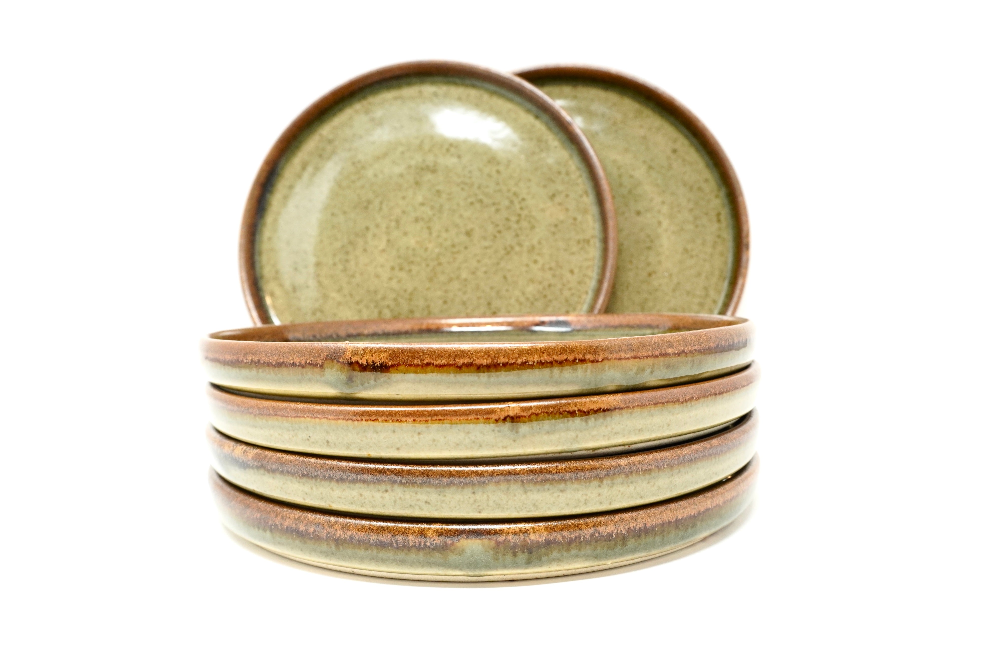 Caoba | Set de 6 platos trinche con pared Ø 26 cm línea rústica