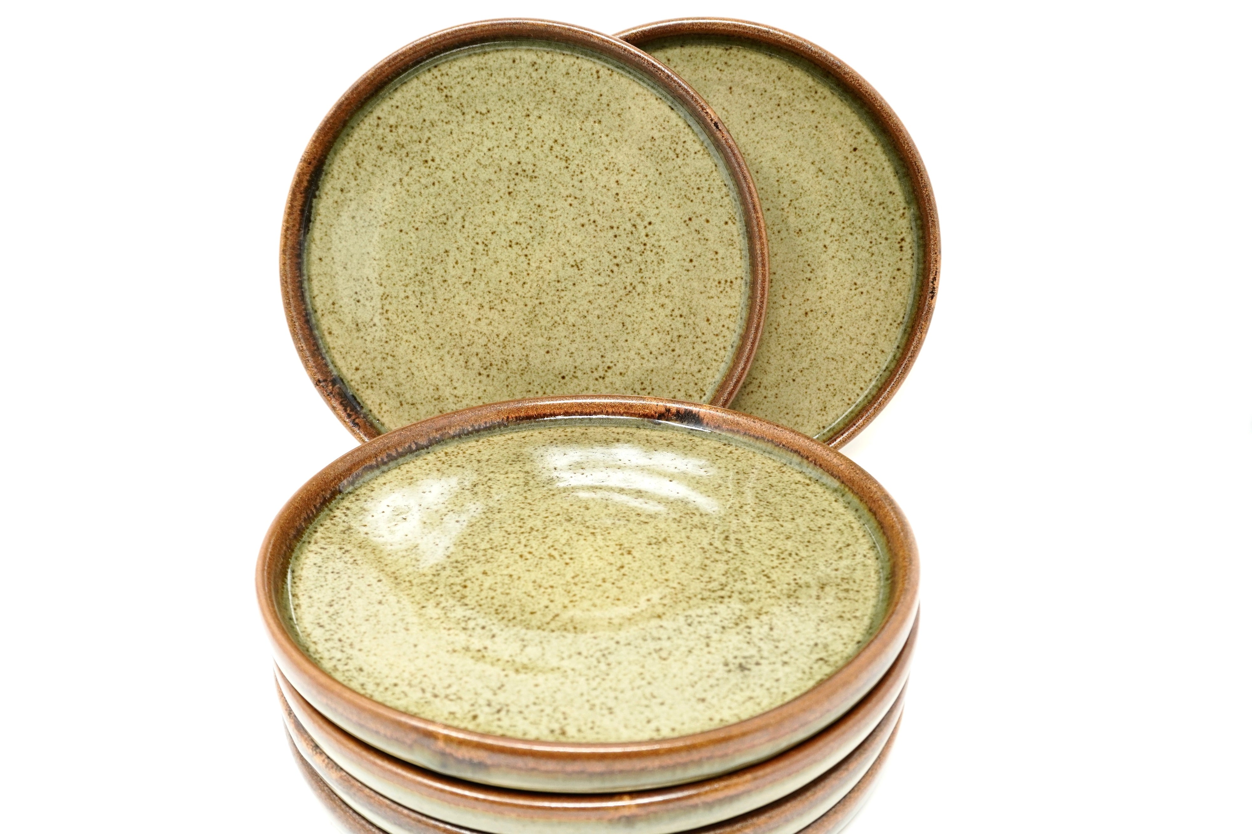 Caoba | Set de 6 platos trinche con pared Ø 26 cm línea rústica