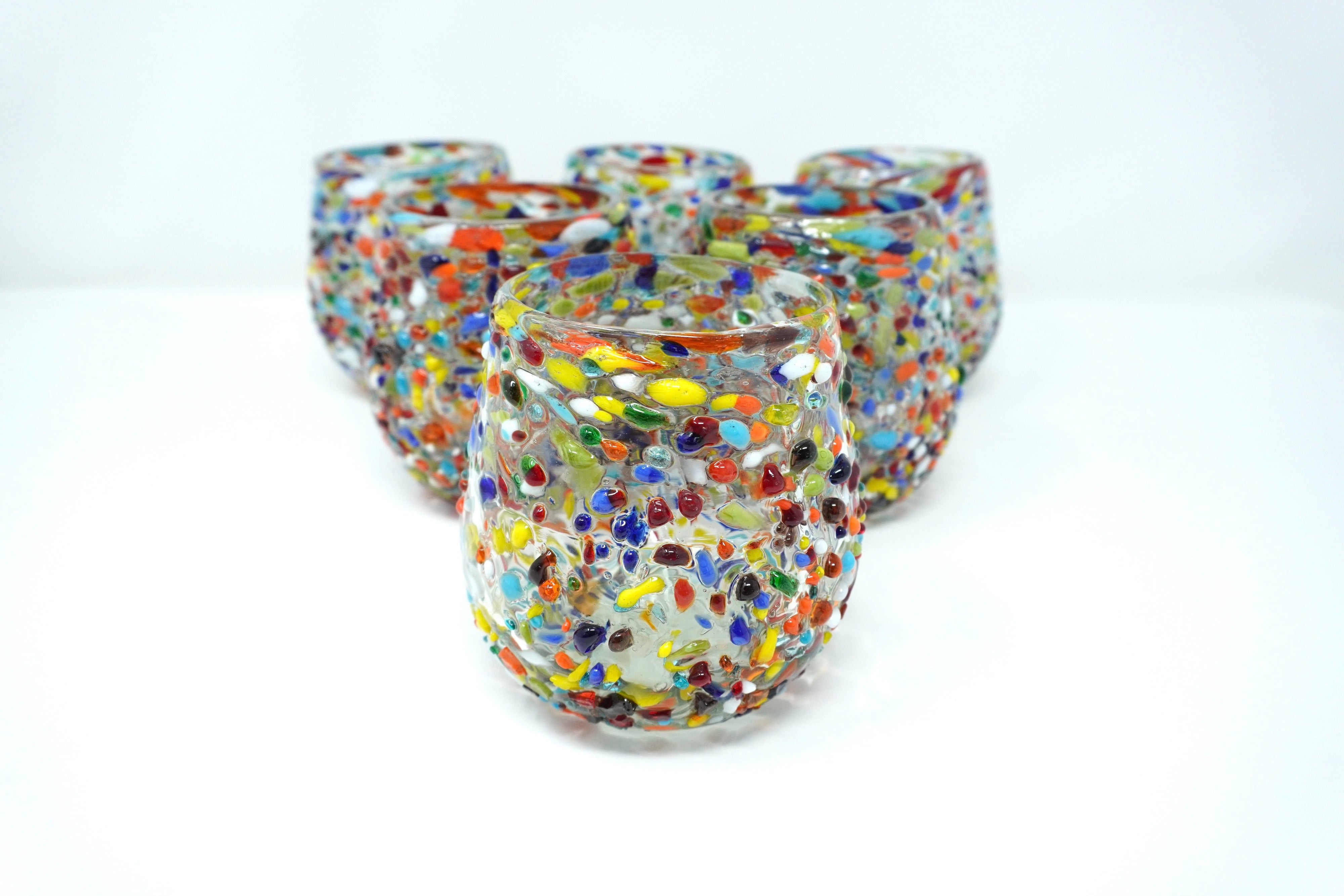 Frida stemless | Set de 6 vasos de vidrio soplado
