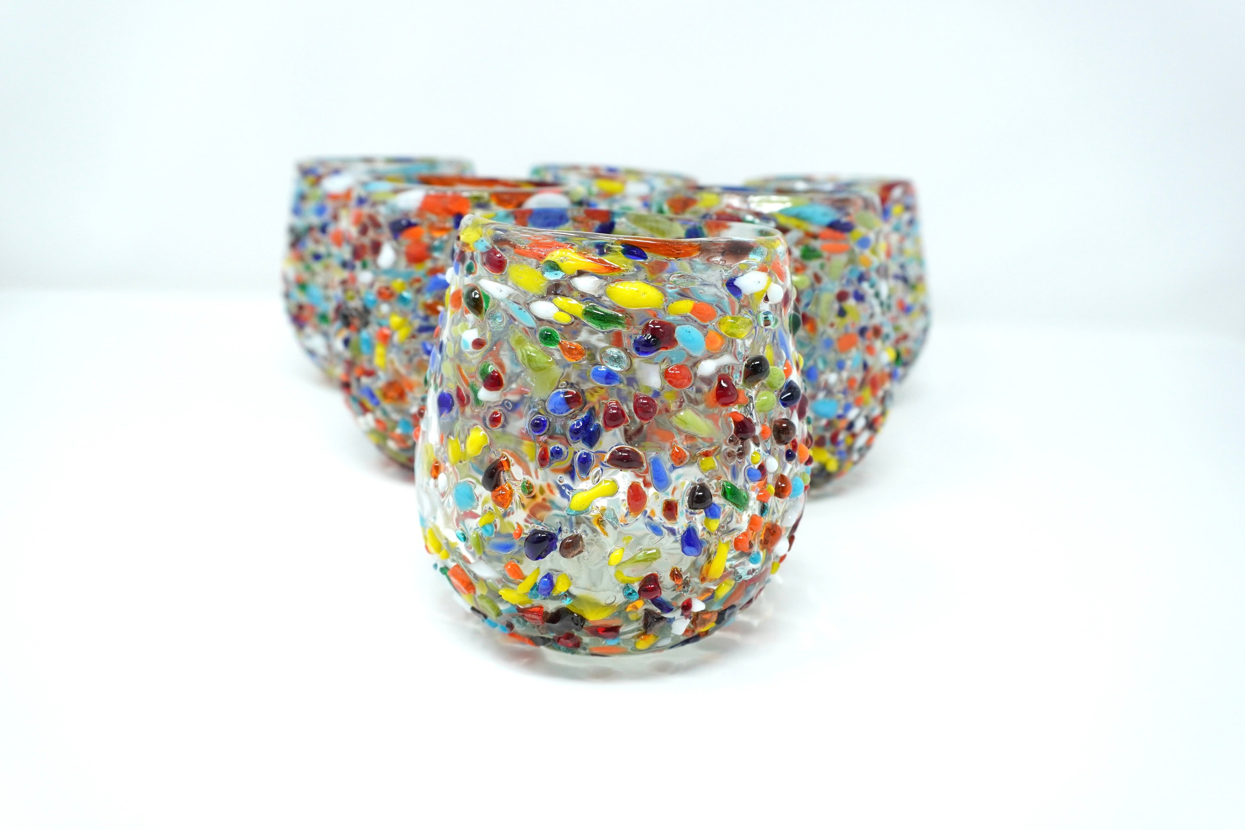 Frida stemless | Set de 6 vasos de vidrio soplado