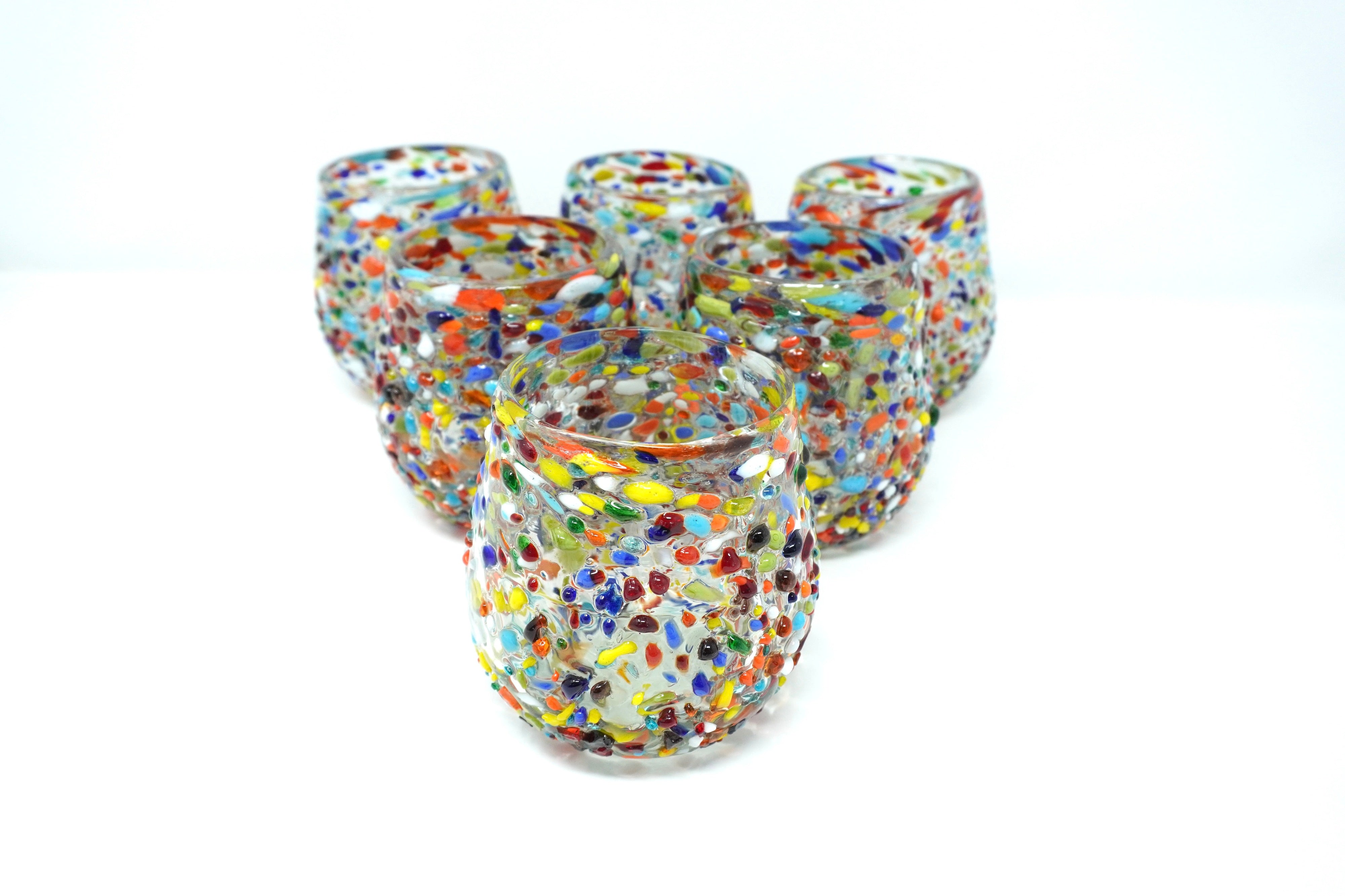 Frida stemless | Set de 6 vasos de vidrio soplado