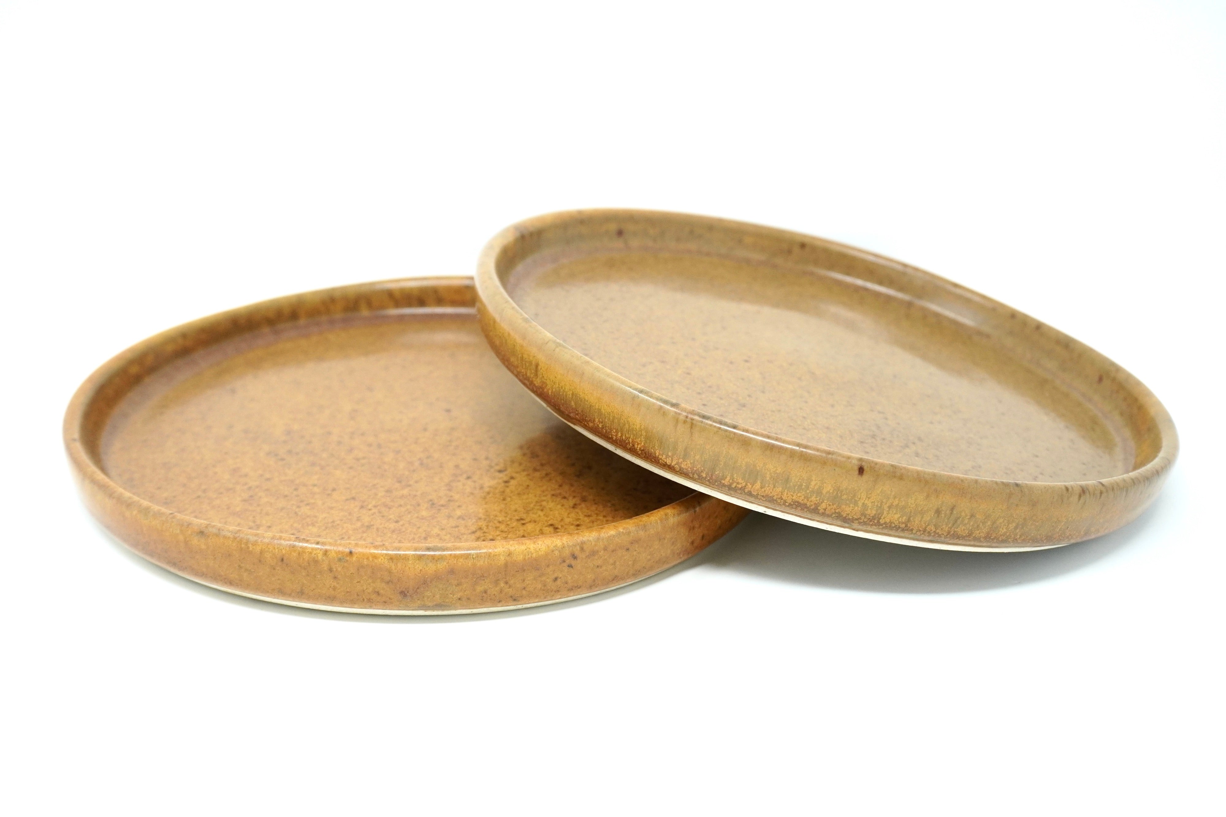 Ladrillo | Set de 20 platos postre con pared Ø 21 cm línea rústica