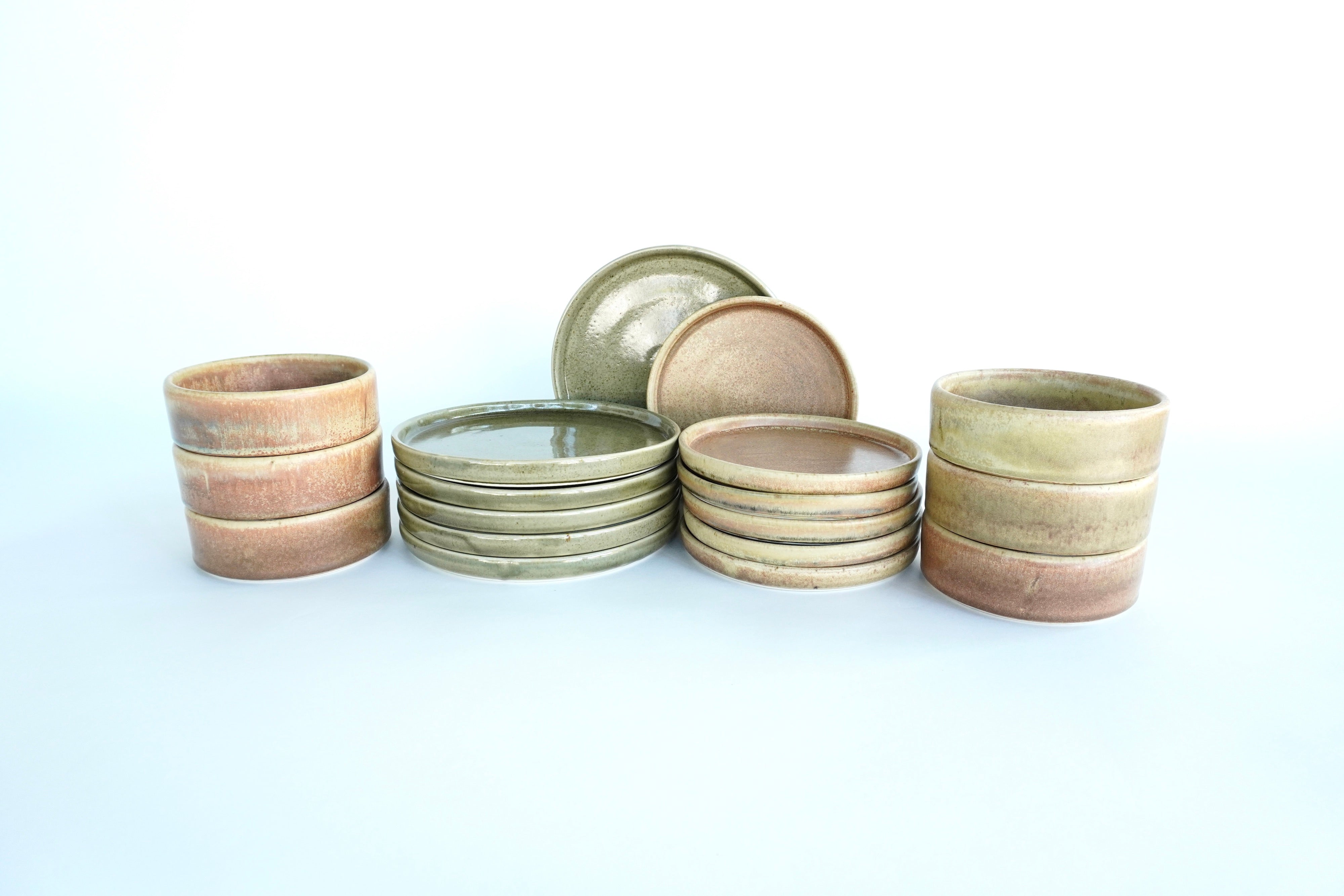 Mixta Caoba & Terracota | Set de vajilla básica línea rústica para 6 personas