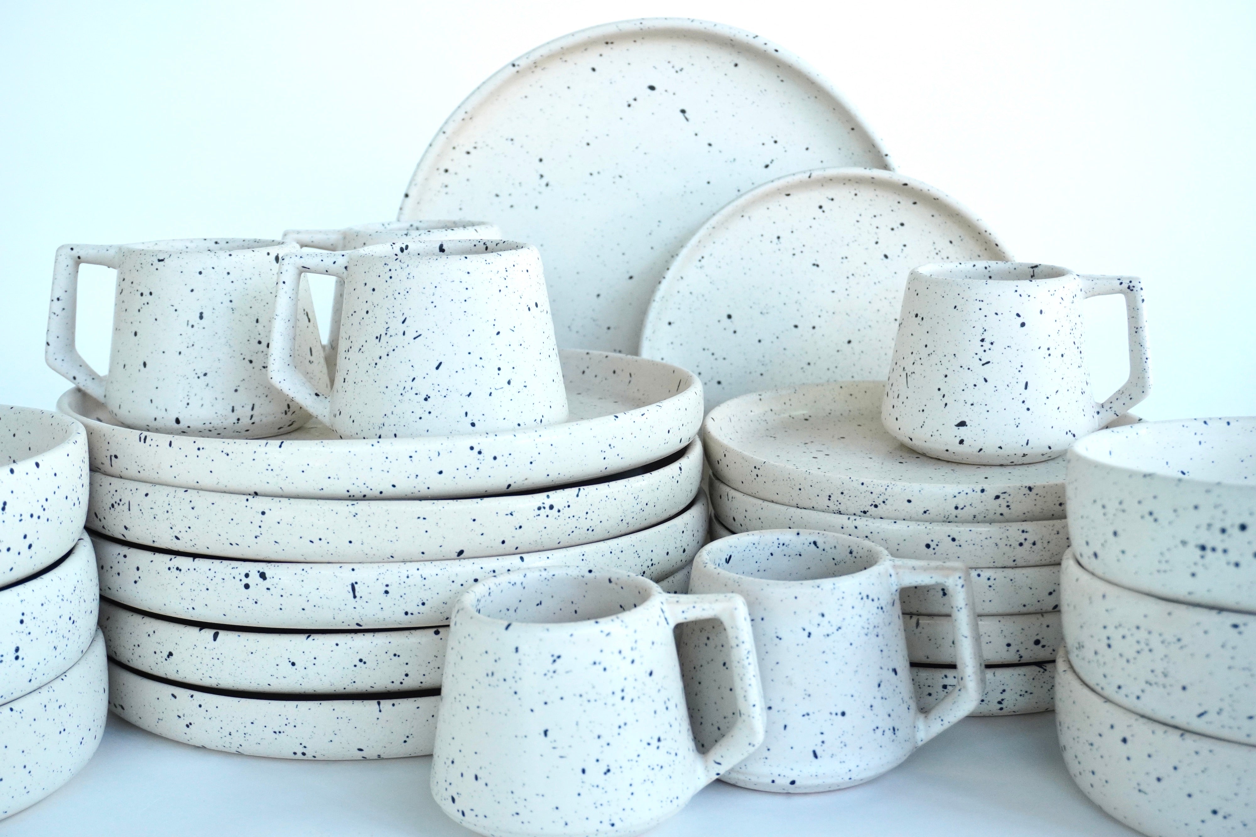 Tulum mate | Set de vajilla línea clásica para 6 personas (con bowls con pared)