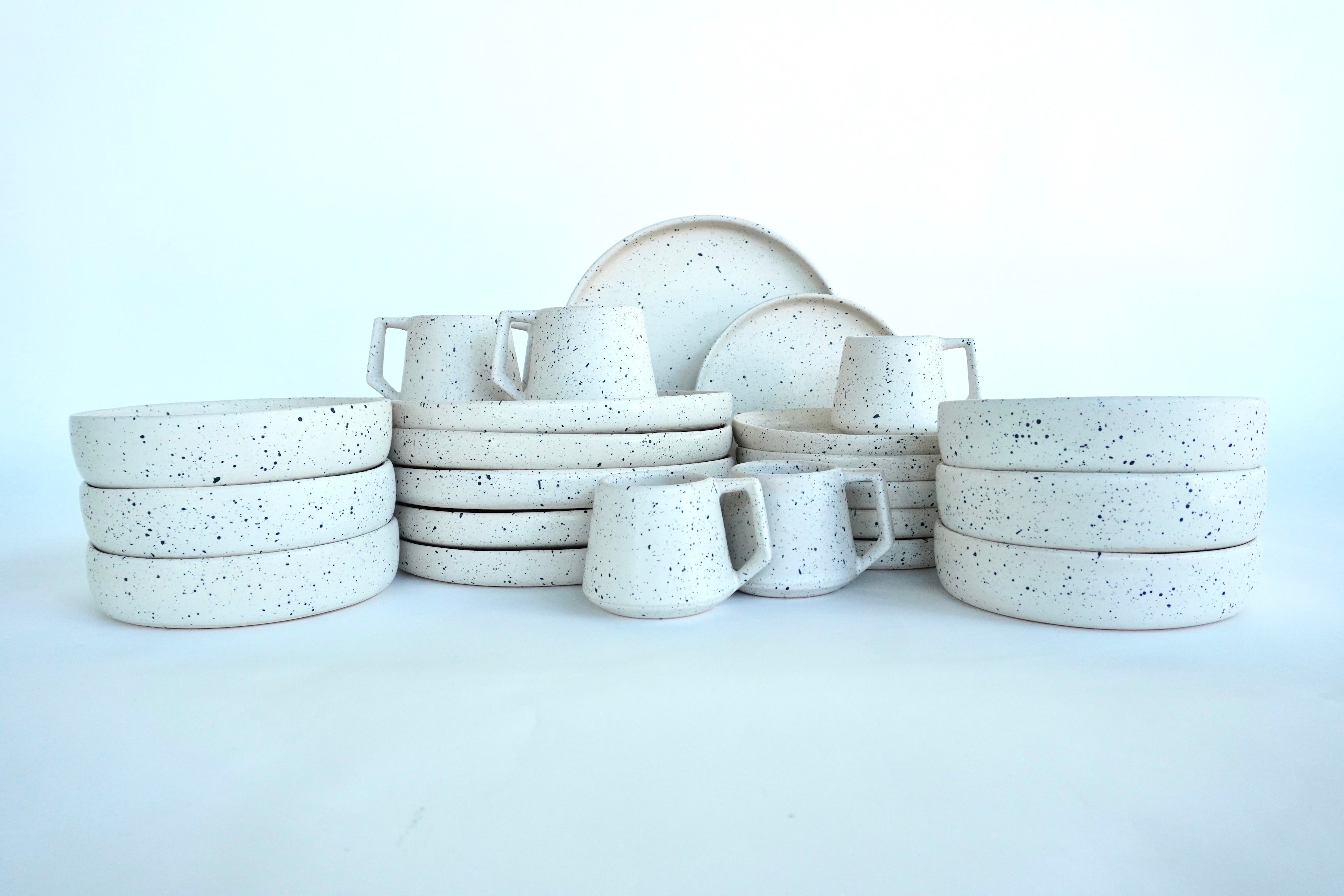 Tulum mate | Set de vajilla línea clásica para 6 personas (con bowls con pared)
