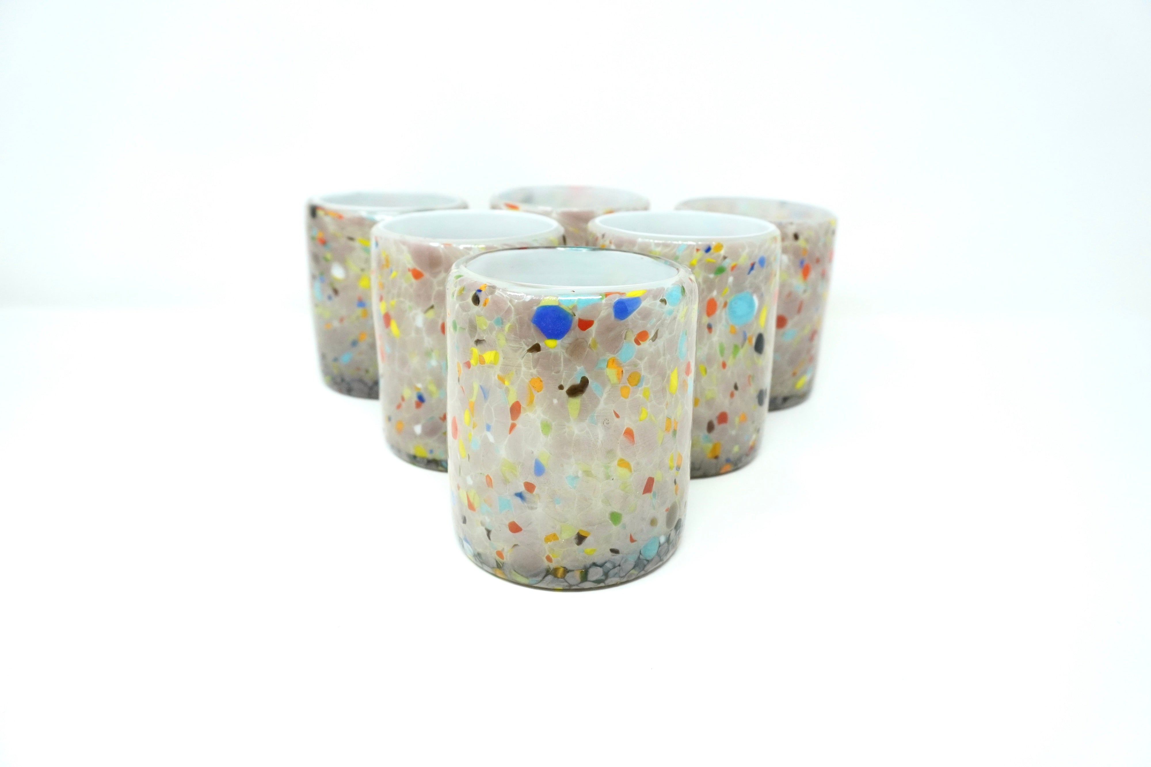 Euforia | Set de 6 vasos de vidrio soplado