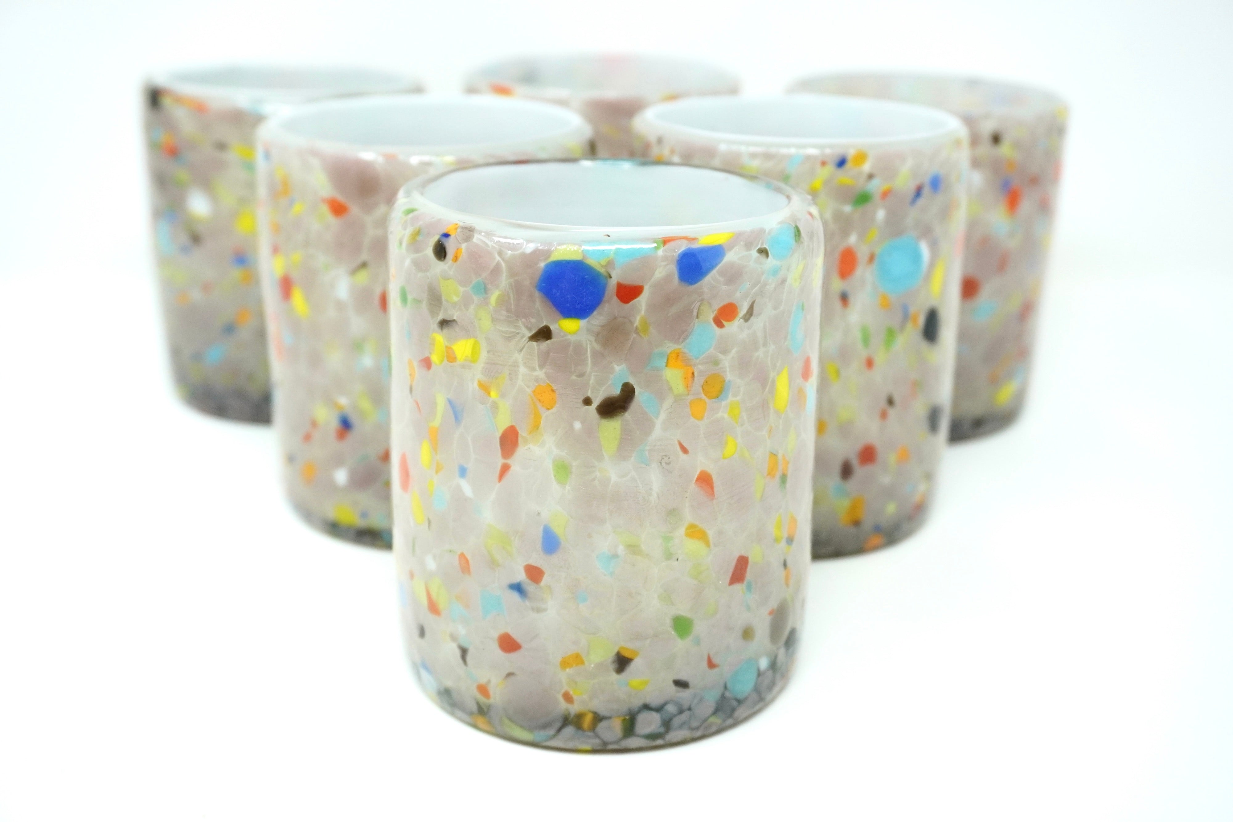 Euforia | Set de 6 vasos de vidrio soplado