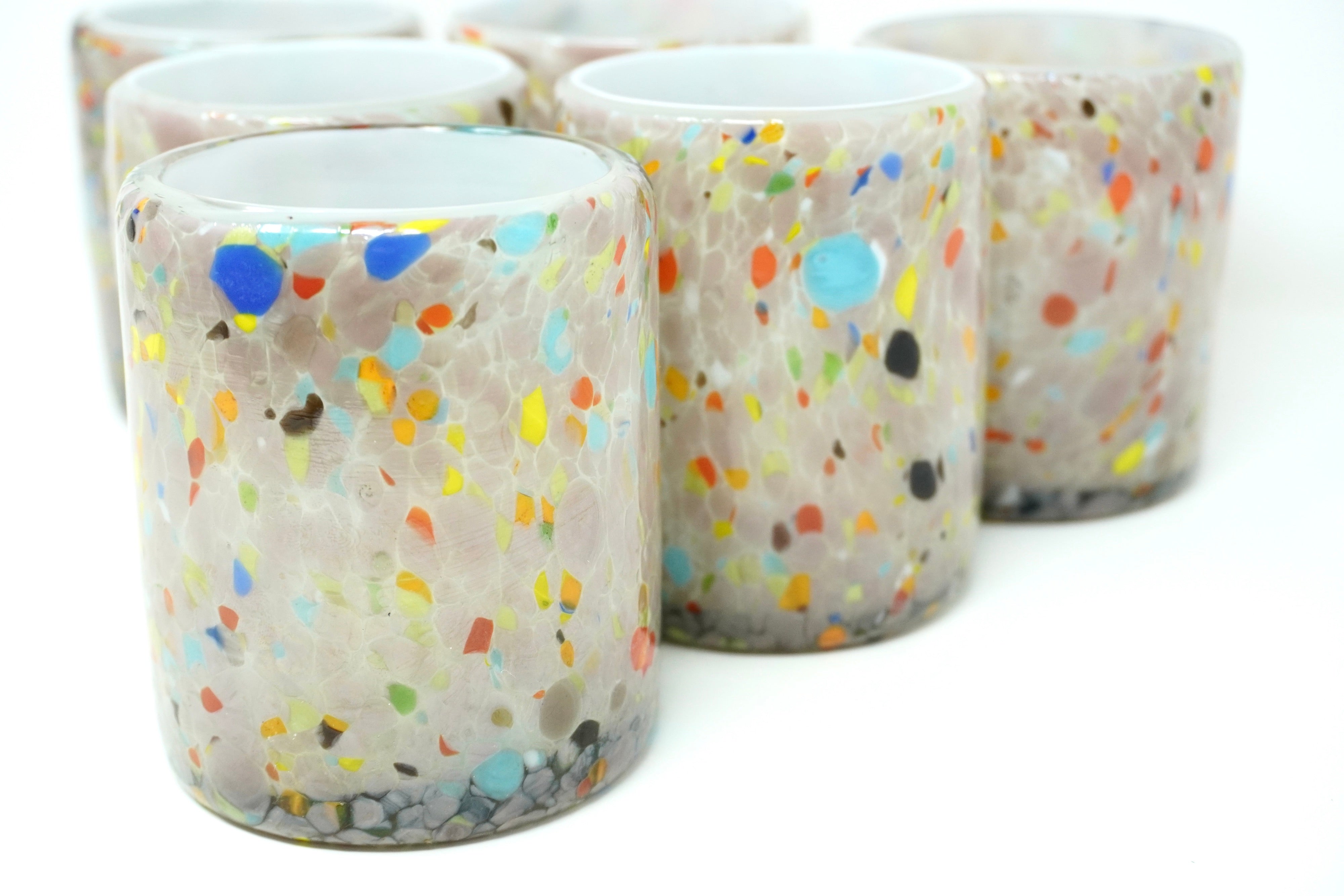 Euforia | Set de 6 vasos de vidrio soplado