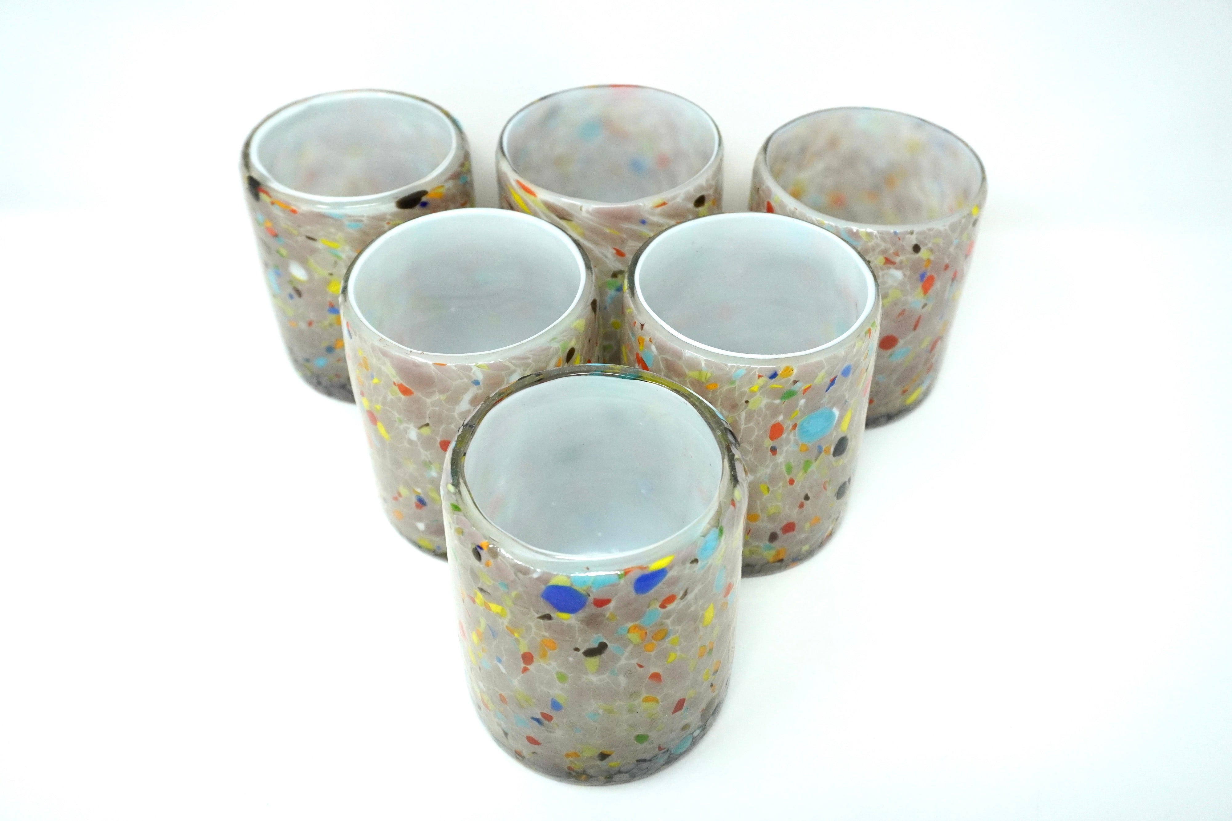 Euforia | Set de 6 vasos de vidrio soplado